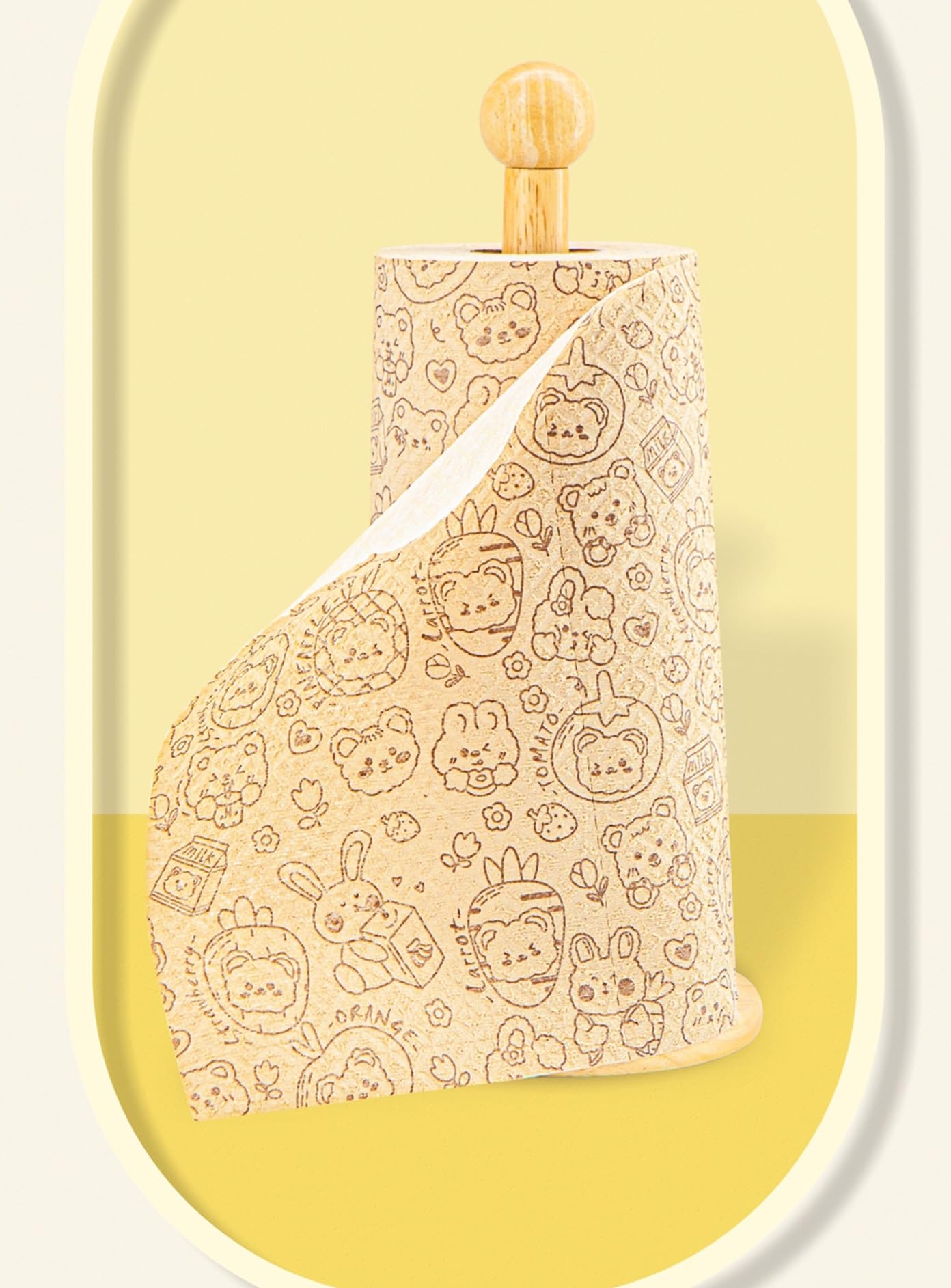 JXDSICH JXDSICH Durable Bamboo Kitchen Paper Towels Unbleached Fiber Thickened Rolls for Dry and Wet Use Hand Washable Eco Friendly 4 Pack - View 2 of 9