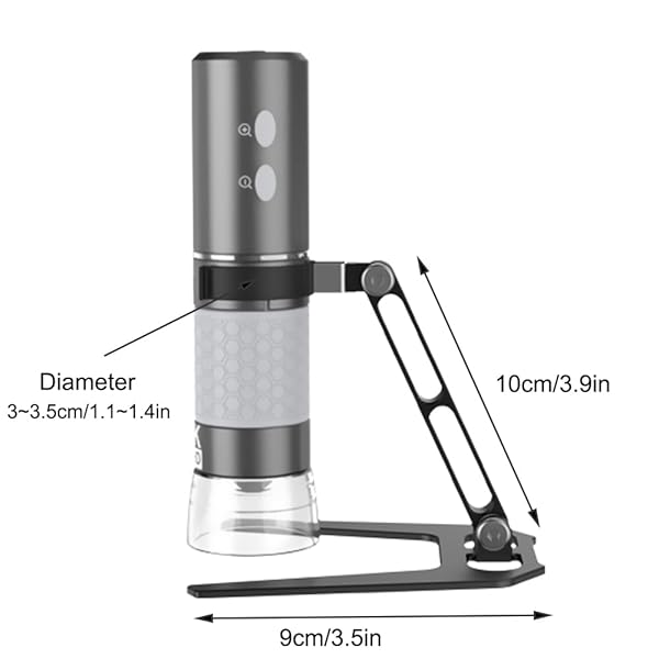 Bysameyee Bysameyee Adjustable Metal Bracket for Digital Microscope Aluminum Alloy Stand Mount Black - View 7 of 7