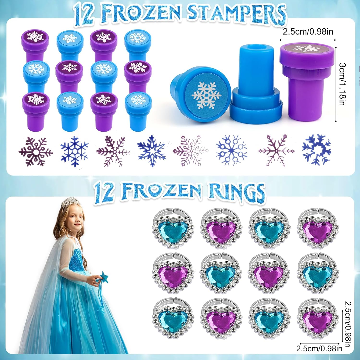 Mepmela Mepmela Frozen Party Favors Birthday Supplies Decorations Goodie Bags Fillers for Kids and Girls - View 4 of 7