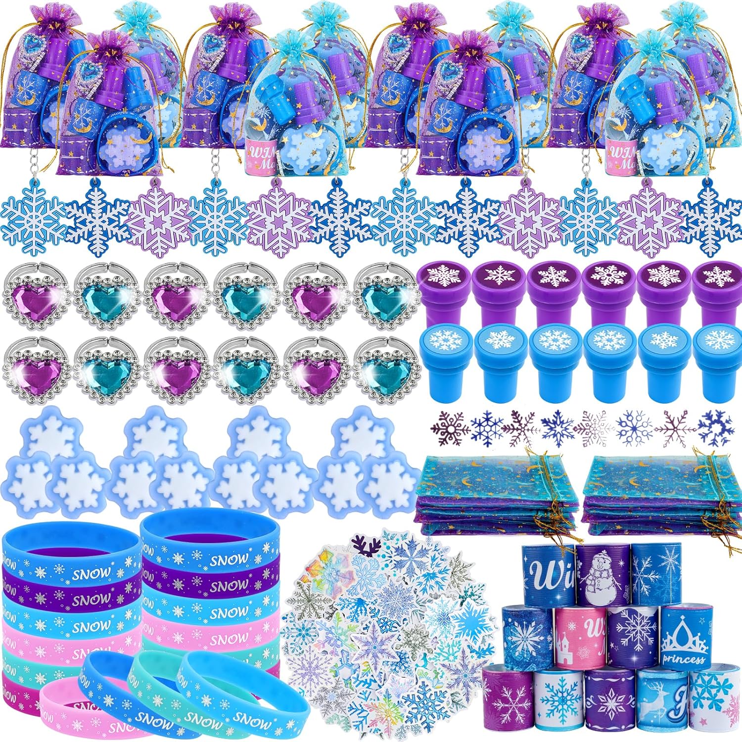 Mepmela Mepmela Frozen Party Favors Birthday Supplies Decorations Goodie Bags Fillers for Kids and Girls
