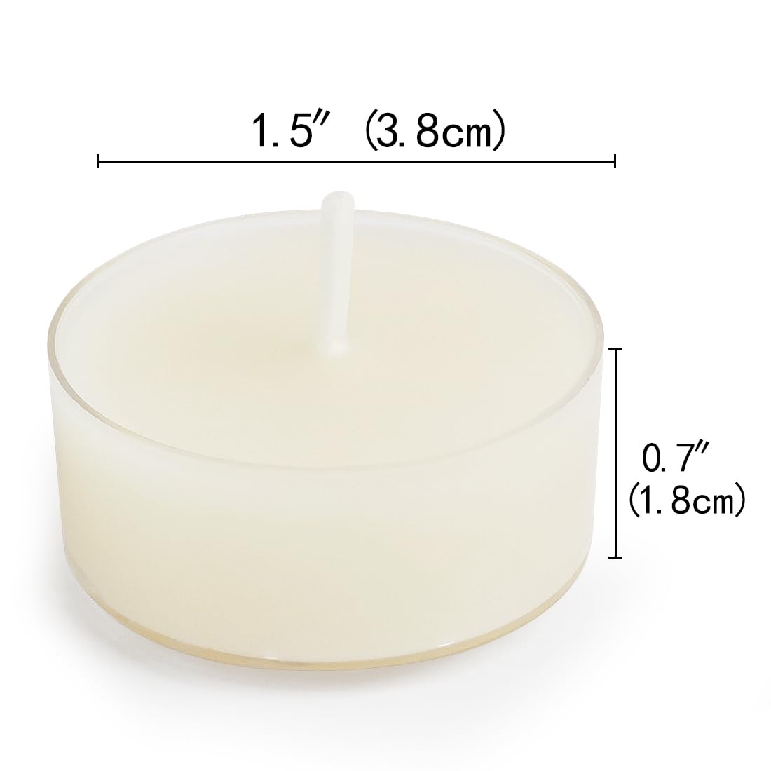 DEYBBY Natural Beeswax Tealights Set of 10 Handmade Candles 4 Hour Burn Time Clear Cup White Raw - View 2 of 9