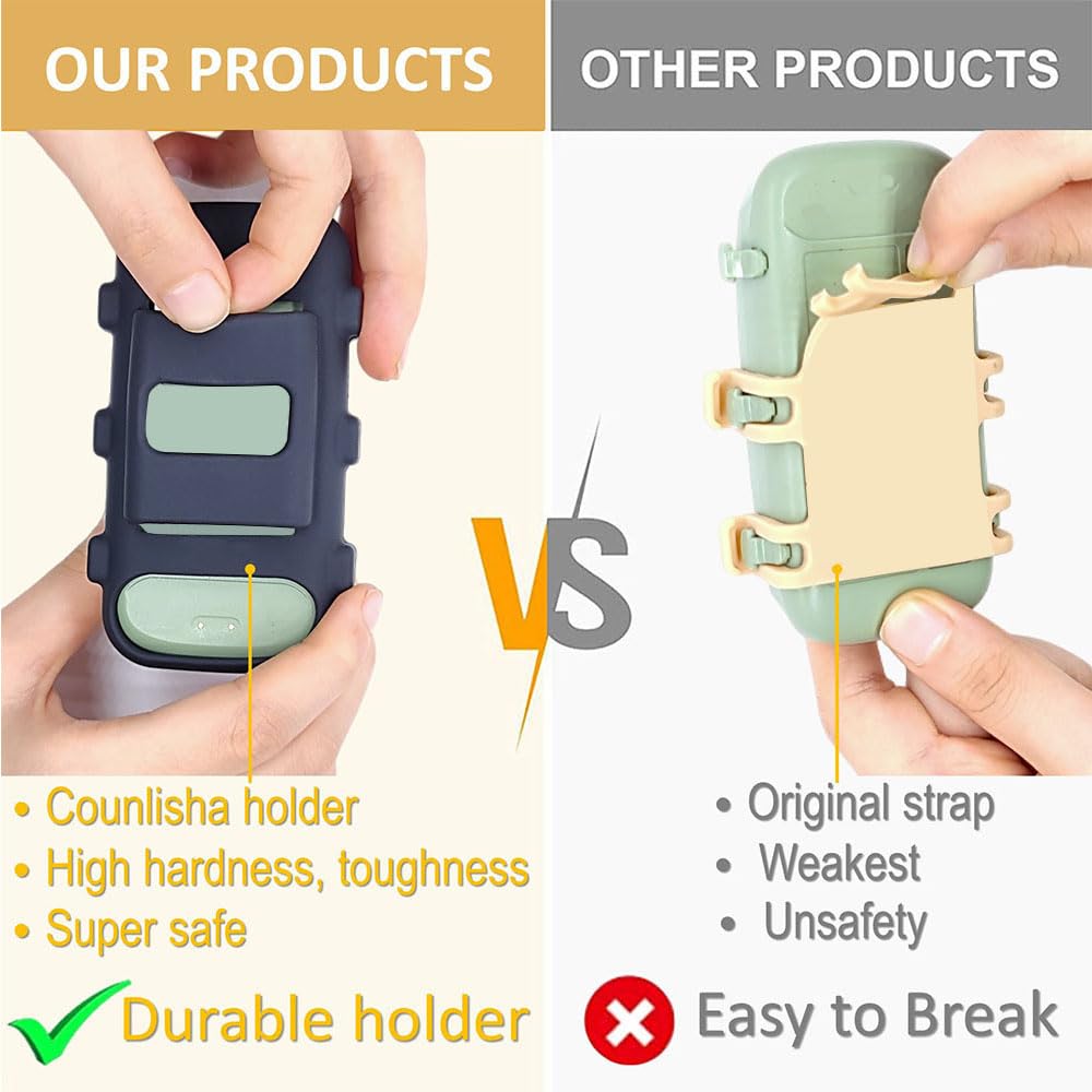 Counlisha Silicone Holder for Tractive XL GPS Dog Tracker Rubber Cover Anti-Scratch Secure Case with Strap for Pet Cat Collar Black - View 5 of 7