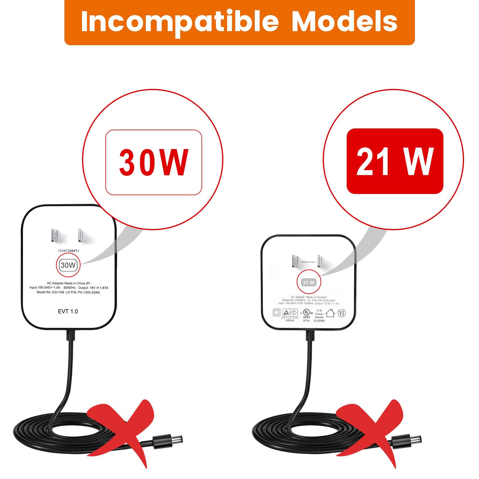 weishan 15W Power Adapter Replacement for Echo Pop and Dot Generations with 5ft Long Cable Black Charger Cord Plug - View 3 of 7