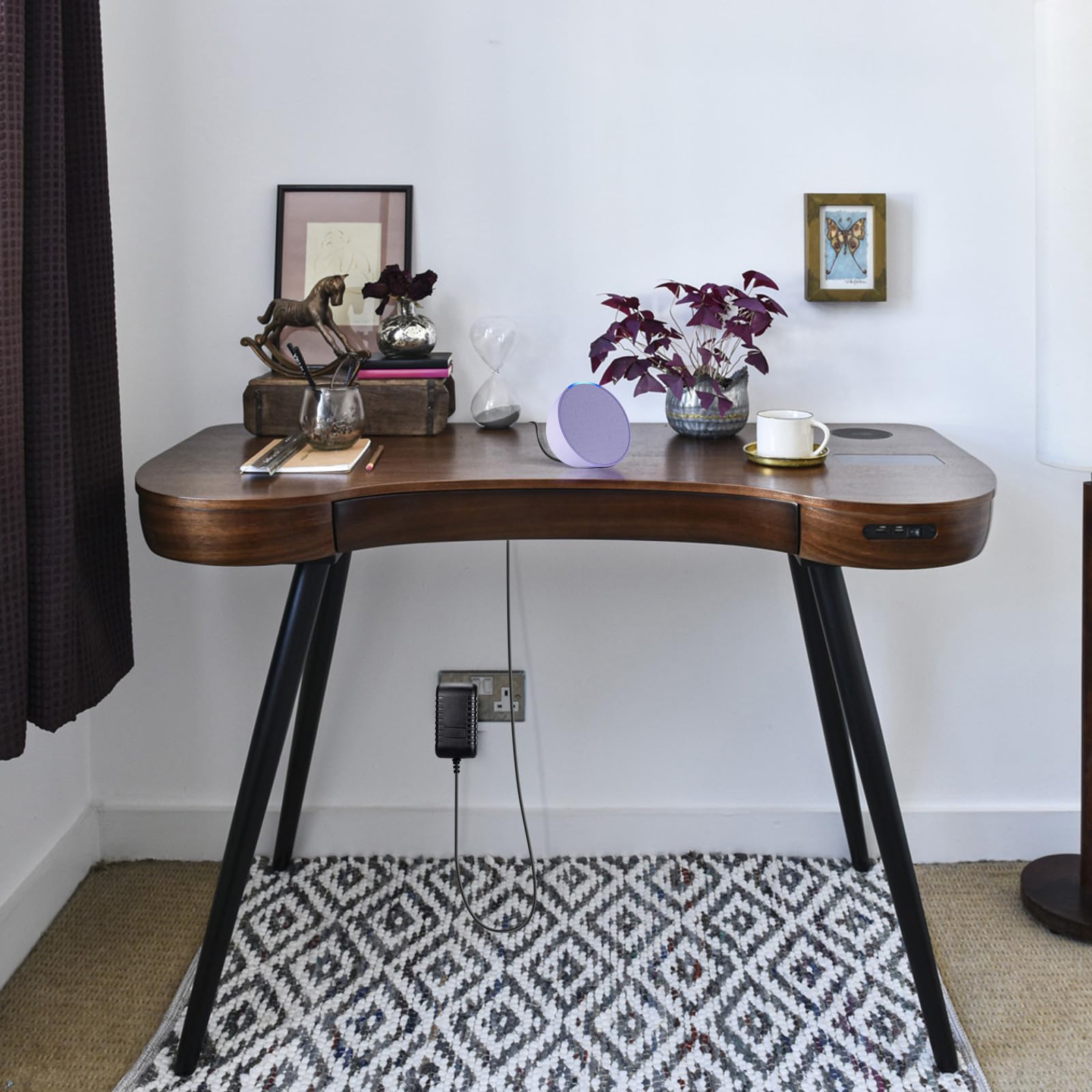 weishan 15W Power Adapter Replacement for Echo Pop and Dot Generations with 5ft Long Cable Black Charger Cord Plug - View 6 of 7