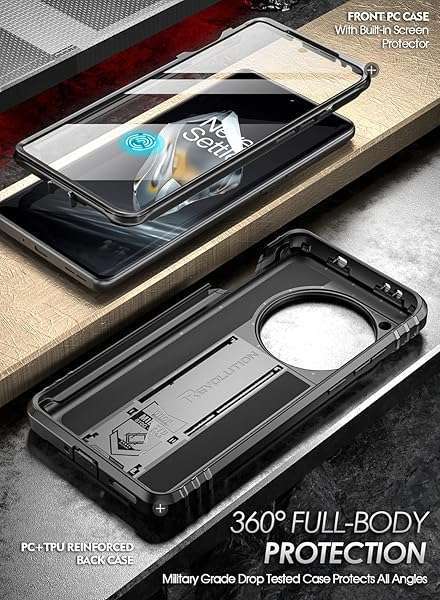 Poetic Poetic Revolution Case for OnePlus 12 5G (2024) - Rugged, Shockproof, Built-in Screen Protector & Kickstand - View 4 of 8