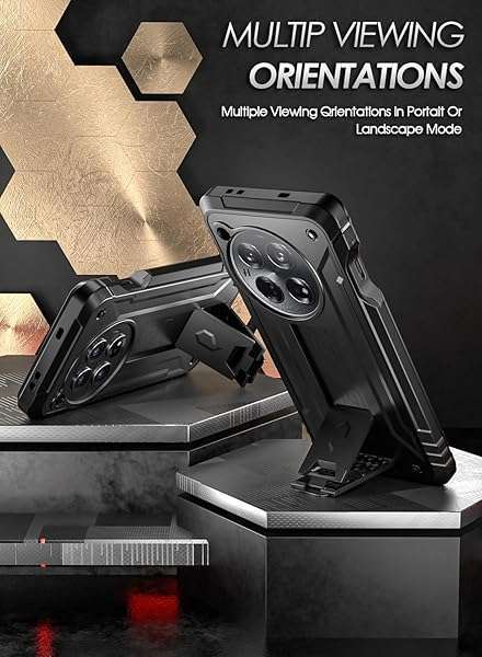 Poetic Poetic Revolution Case for OnePlus 12 5G (2024) - Rugged, Shockproof, Built-in Screen Protector & Kickstand - View 5 of 8