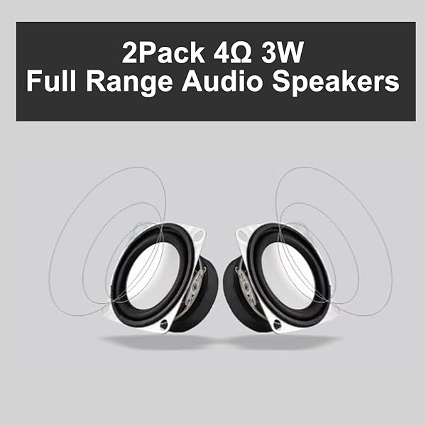 ISolderStore ISolderStore 2 Pack 2 Inch 4Ohm 3W Full Range Audio Speakers for Arduino Stereo Woofer Loudspeaker - View 5 of 7