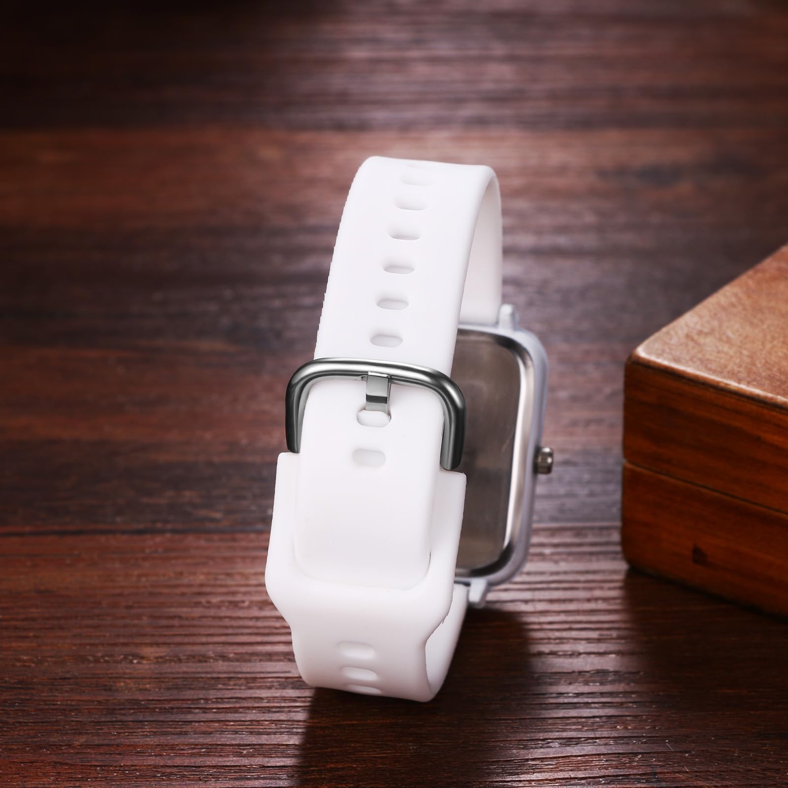 Avaner Avaner Silicone Square Quartz Watches for Teens Adjustable Sports Wrist Watch with Wide Strap - View 5 of 7