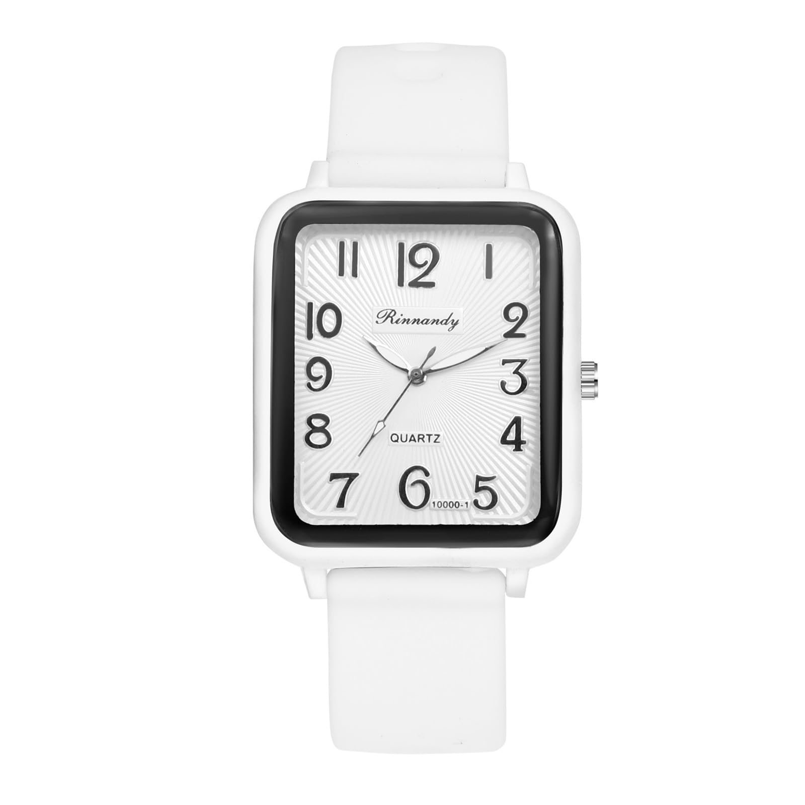 Avaner Avaner Silicone Square Quartz Watches for Teens Adjustable Sports Wrist Watch with Wide Strap