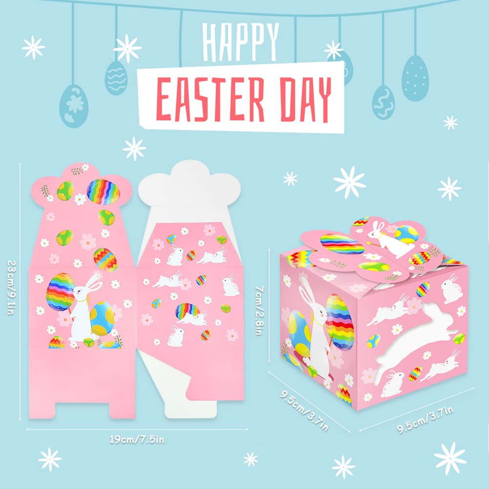 Unigift Unigift 12 Pcs Easter Treat Box Bunny Rabbit Chicken Egg Cardboard Gift Candy Box with PVC Window for Spring Holiday Party Decor - View 2 of 7
