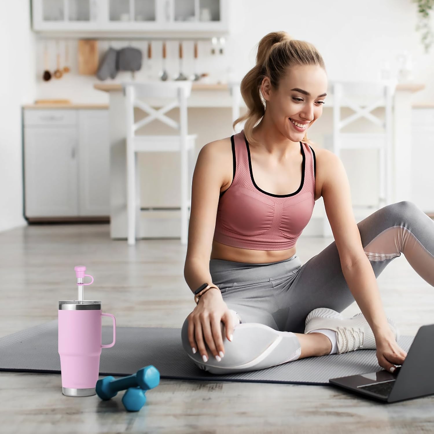 ZIZAISM ZIZAISM Silicone Straw Covers for Yeti Cups Adjustable Reusable BPA Free Dishwasher Safe 6 Pack - View 5 of 7