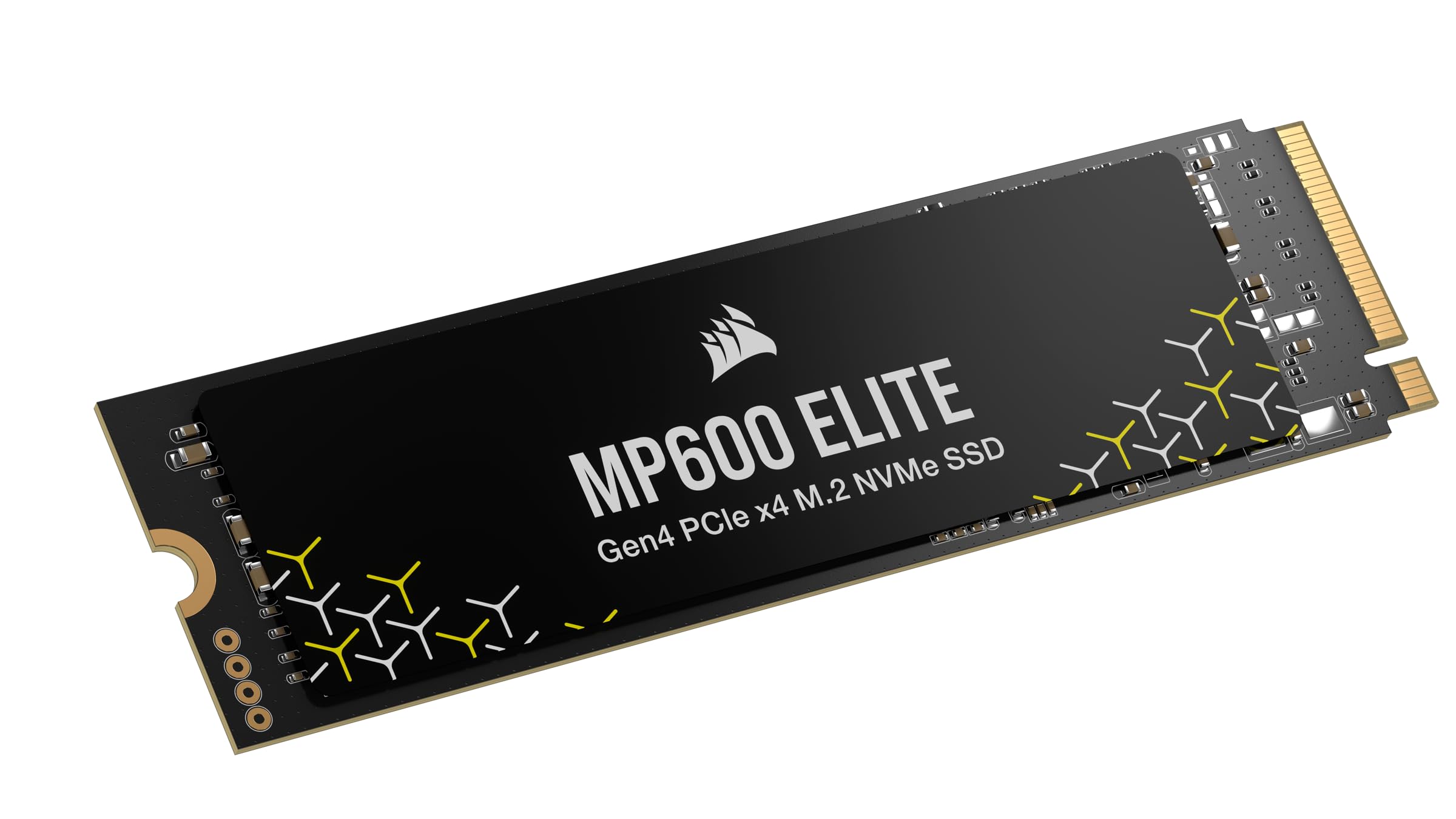 Corsair Corsair MP600 Elite 2TB M2 PCIe Gen4 NVMe SSD Up to 7000MB sec Sequential Read High Density 3D TLC NAND Black - View 2 of 9