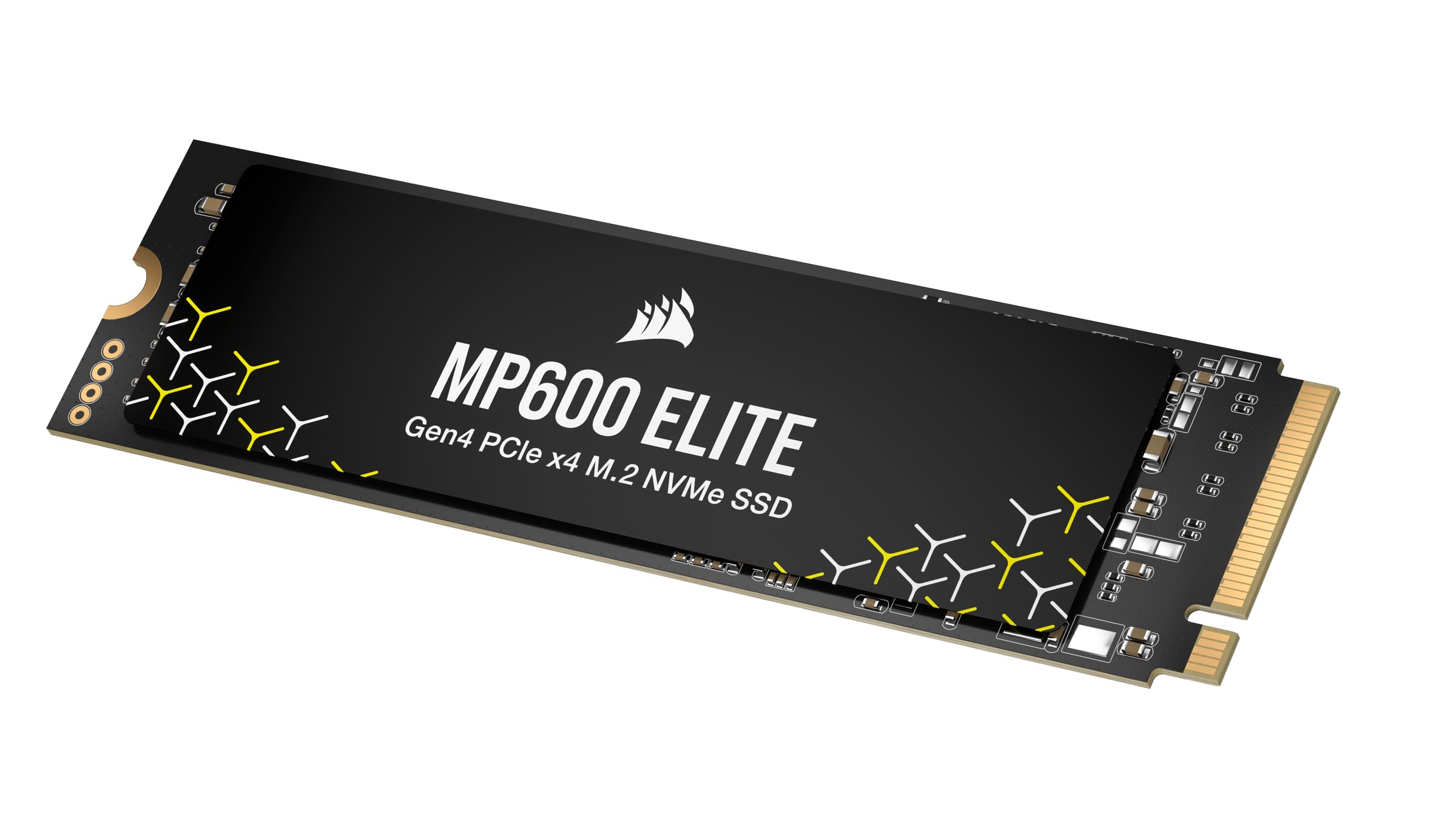 Corsair Corsair MP600 Elite 2TB M2 PCIe Gen4 NVMe SSD Up to 7000MB sec Sequential Read High Density 3D TLC NAND Black