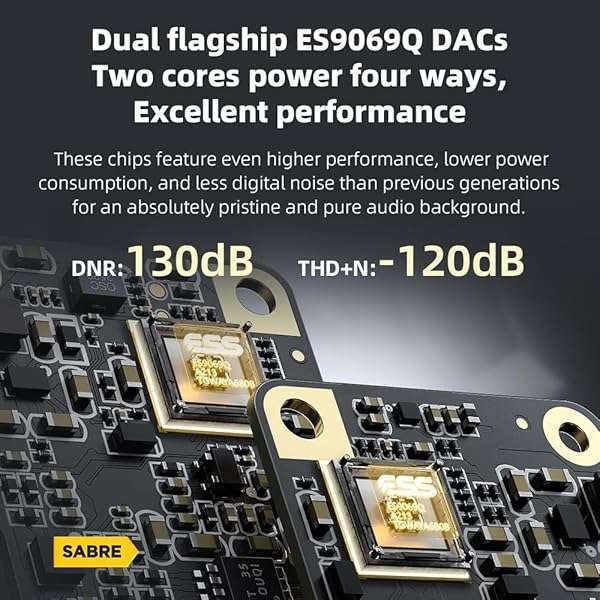 FiiO FiiO KA17 Portable USB DAC: HiFi Audio Decoder with Dual ES9069Q, PCM768 & DSD512 for Android, iOS, Mac & Win10 - View 6 of 11