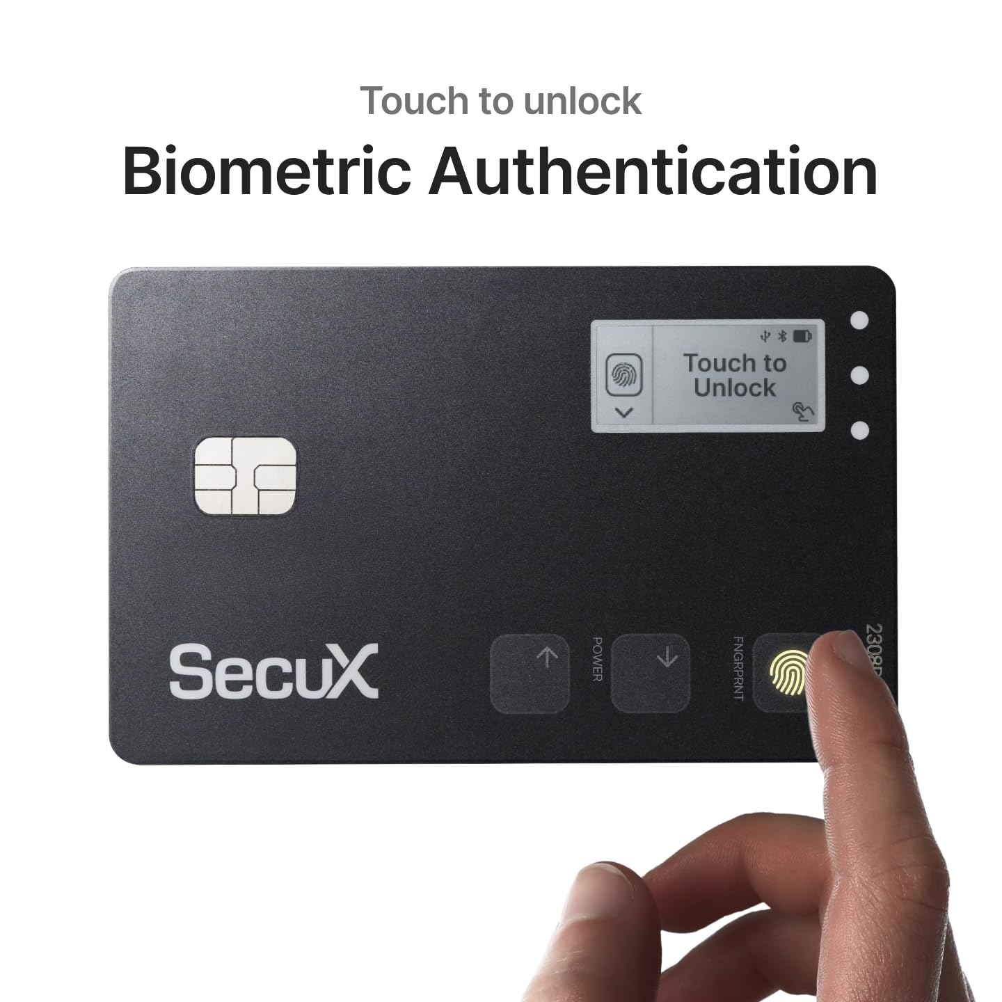 SecuX SecuX Shield Bio Crypto Hardware Wallet with Biometric Security for NFT Bitcoin Ethereum Cardano and More - View 2 of 8