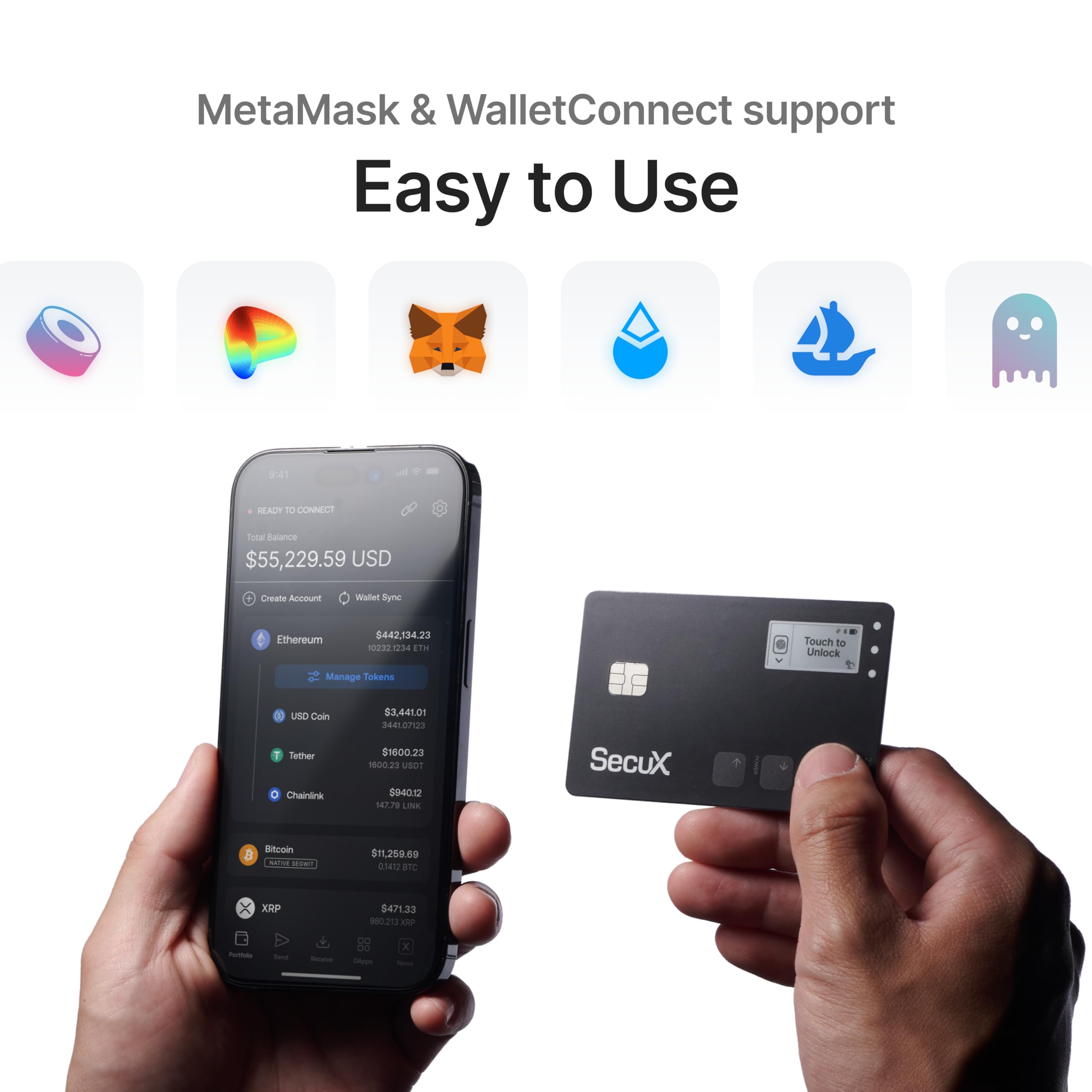 SecuX SecuX Shield Bio Crypto Hardware Wallet with Biometric Security for NFT Bitcoin Ethereum Cardano and More - View 4 of 8