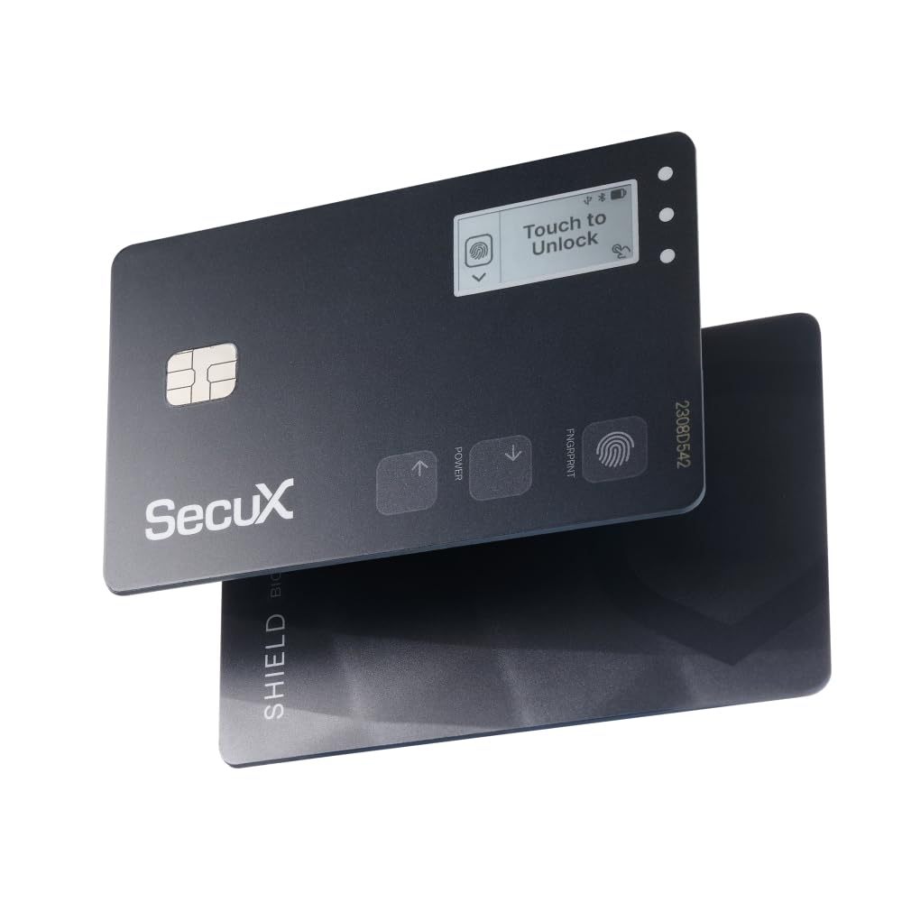 SecuX SecuX Shield Bio Crypto Hardware Wallet with Biometric Security for NFT Bitcoin Ethereum Cardano and More