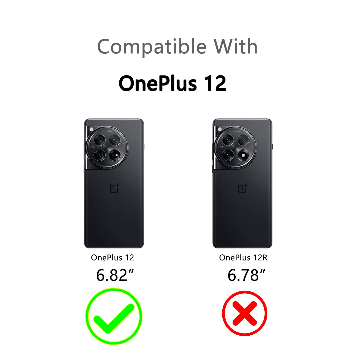 Puxssul Puxssul OnePlus 12 Case Soft TPU Leather Ultra Light Camera Protection Cover Black - View 2 of 9