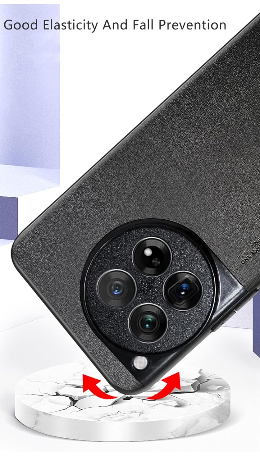 Puxssul Puxssul OnePlus 12 Case Soft TPU Leather Ultra Light Camera Protection Cover Black - View 4 of 9