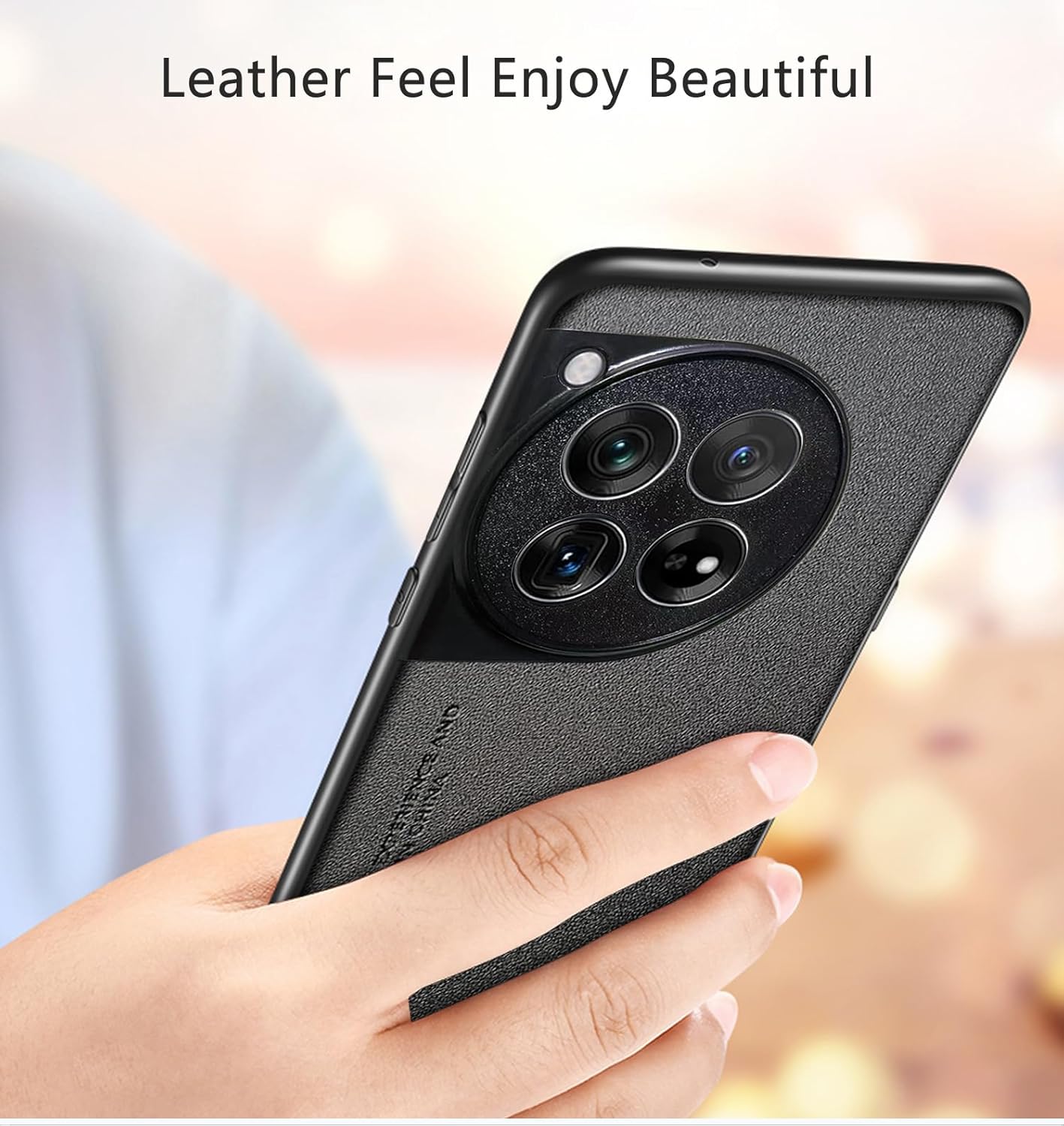 Puxssul Puxssul OnePlus 12 Case Soft TPU Leather Ultra Light Camera Protection Cover Black - View 6 of 9