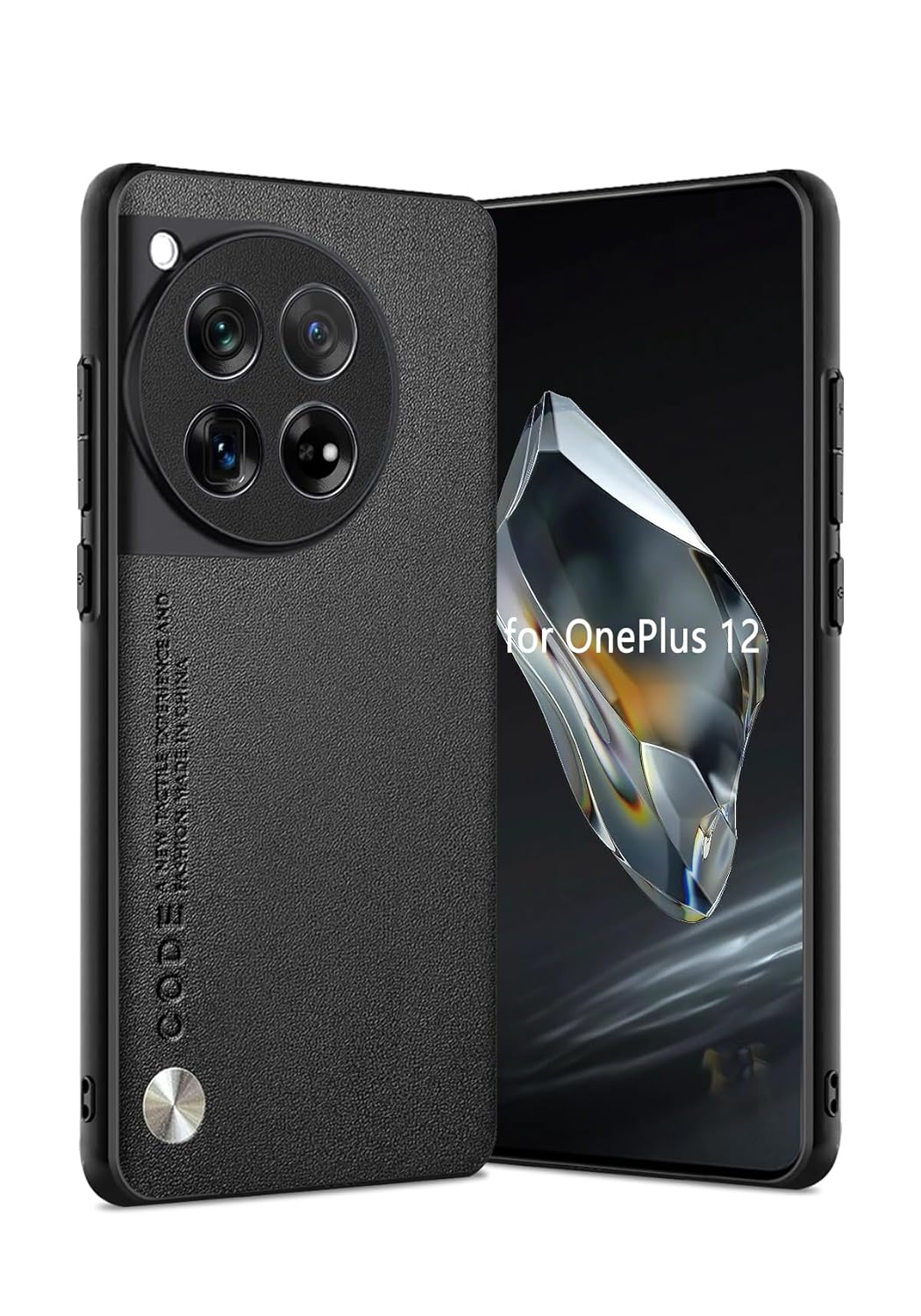 Puxssul Puxssul OnePlus 12 Case Soft TPU Leather Ultra Light Camera Protection Cover Black