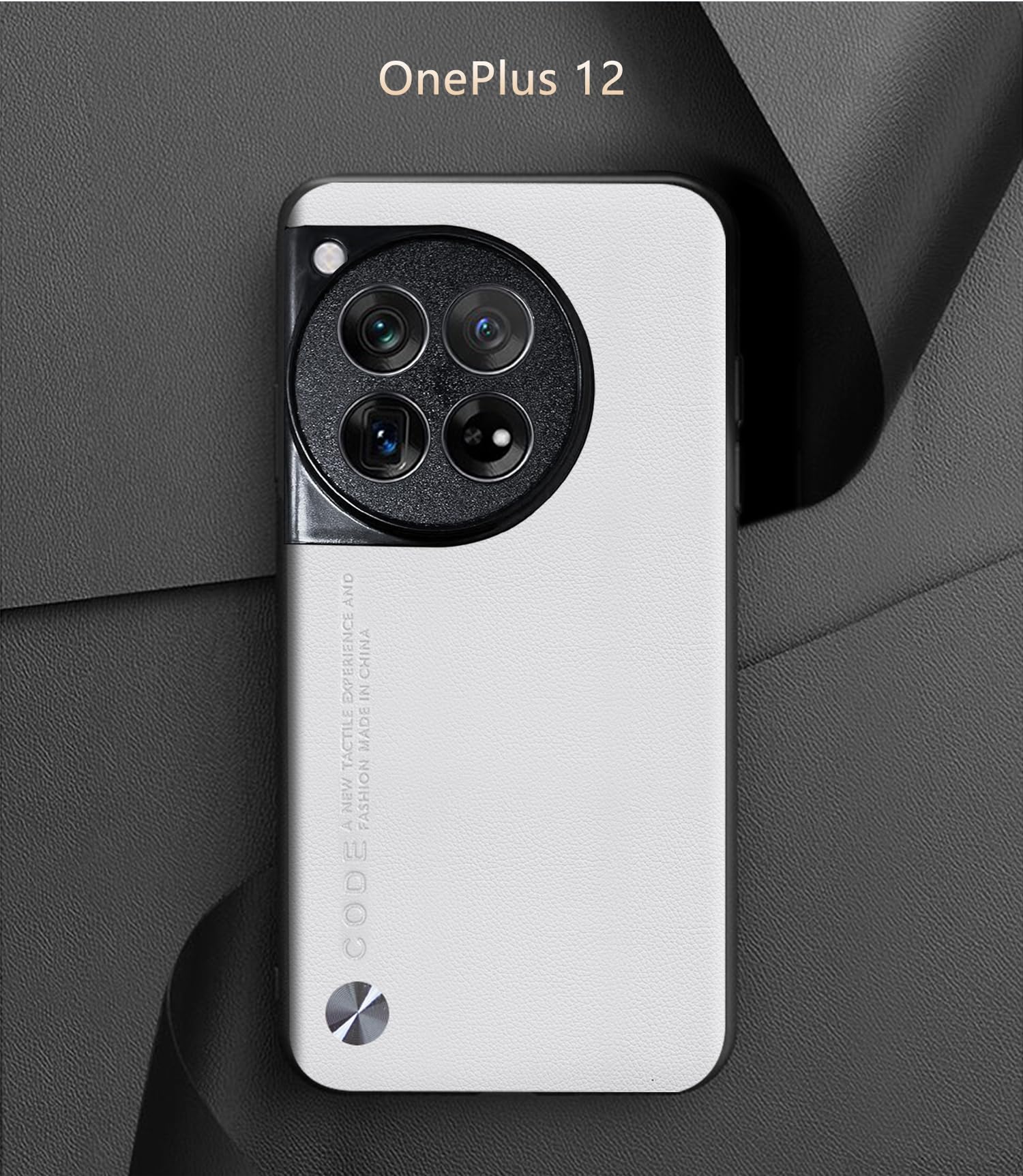 Puxssul Puxssul OnePlus 12 Case 5G Soft TPU Leather Ultra Light Camera Protection Cover White - View 2 of 8