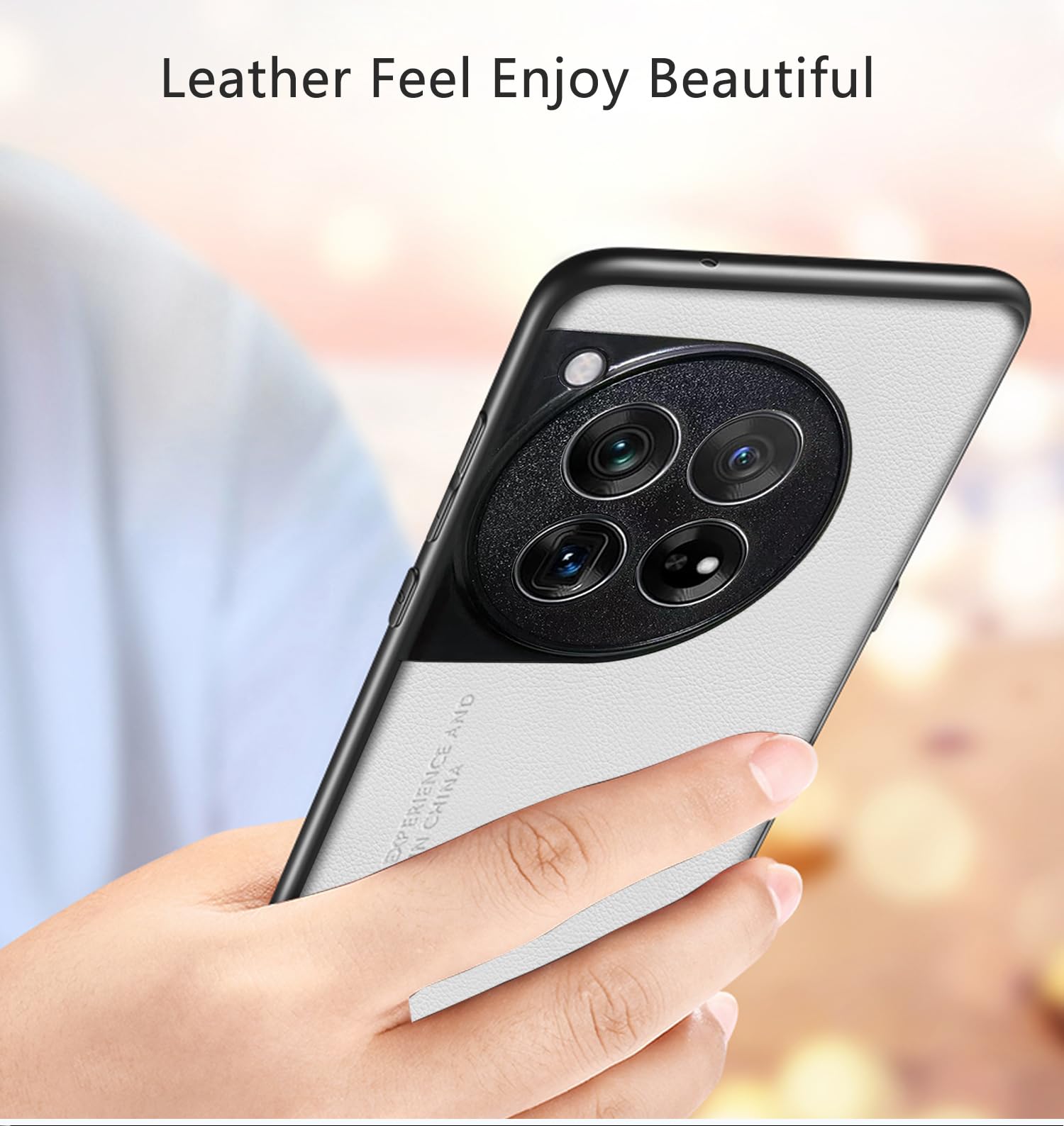 Puxssul Puxssul OnePlus 12 Case 5G Soft TPU Leather Ultra Light Camera Protection Cover White - View 4 of 8