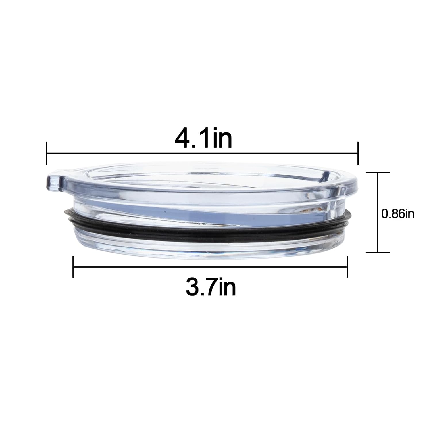 Zukro Zukro Replacement Lid for 32 Glass Tumbler with Handle BPA Free Clear Compatible with Bubble Tea Straw - View 2 of 5