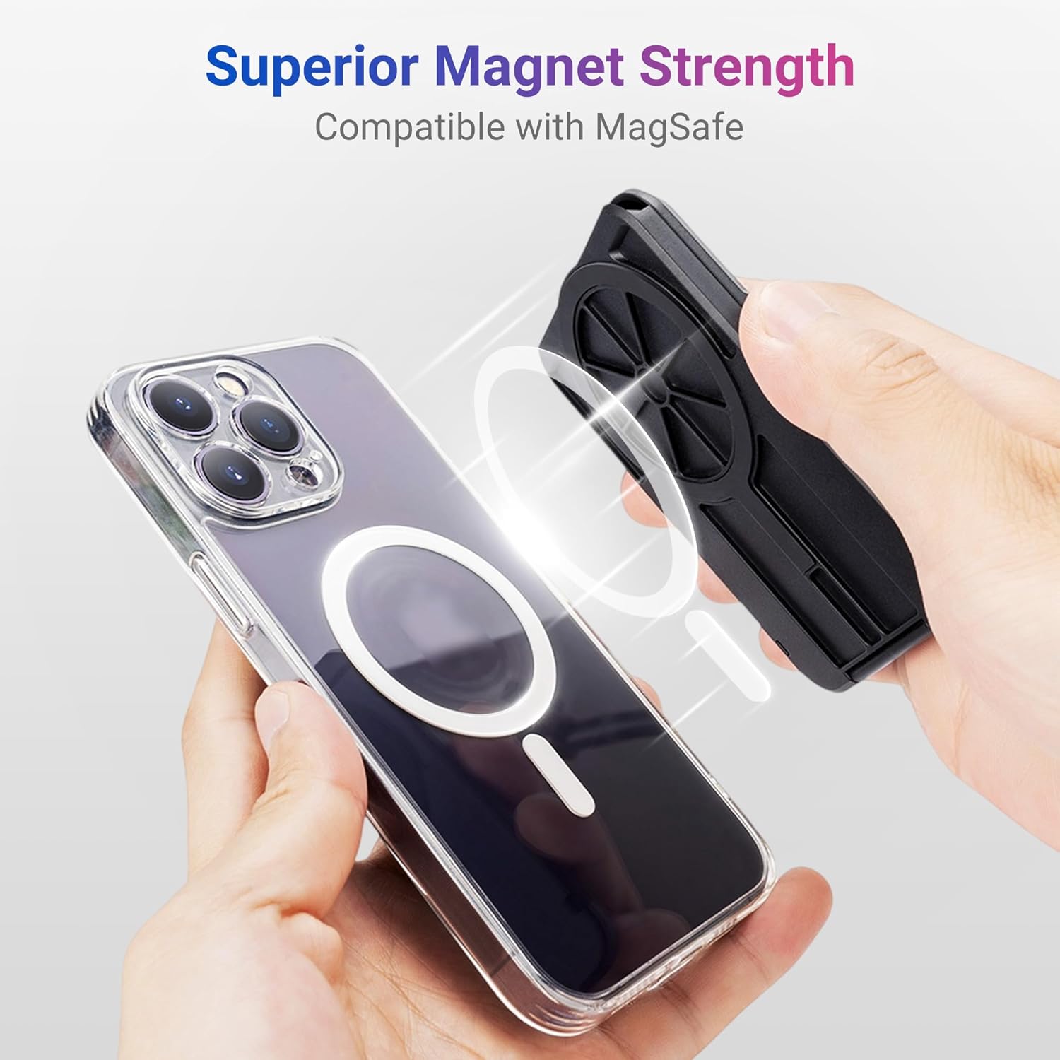 PROfezzion PROfezzion Double Sided Magnetic Phone Wallet RFID Blocking Card Holder for iPhone 16 15 14 13 12 Pro Max Plus MagSafe Compatible - View 2 of 9