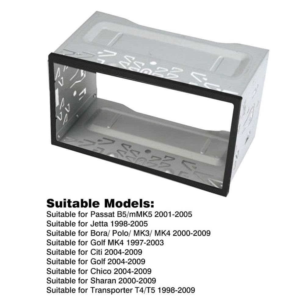 Bestycar Universal Double 2DIN Car Stereo Radio DVD Player Installation Frame Mounting Kit Bracket Metal Cage - View 2 of 9