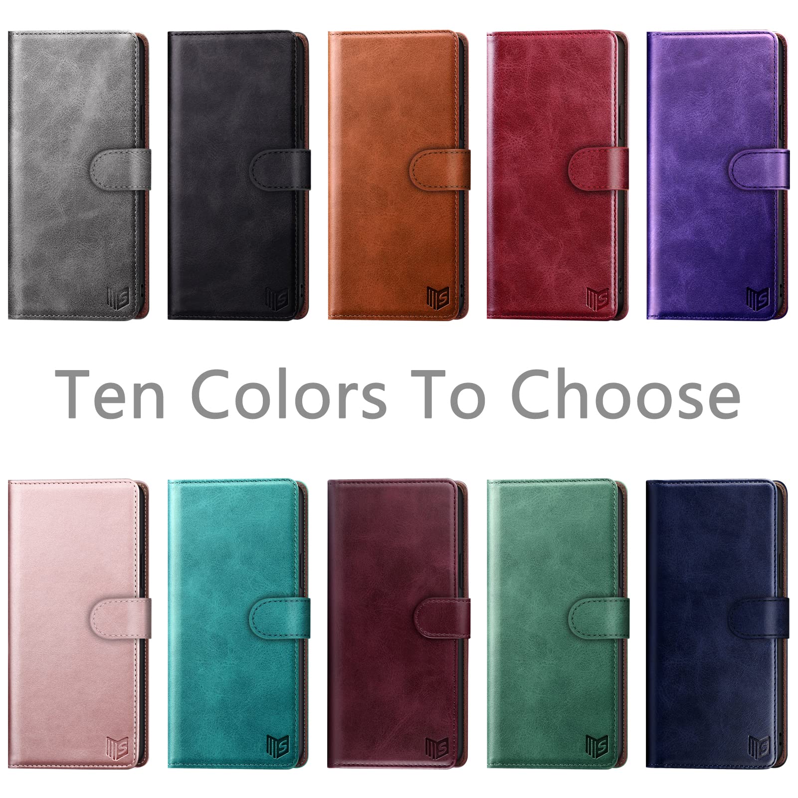 SUANPOT Suanpot Samsung Galaxy A25 5G Wallet Case RFID Blocking Credit Card Holder Flip Book PU Leather Protective Cover Black - View 2 of 6