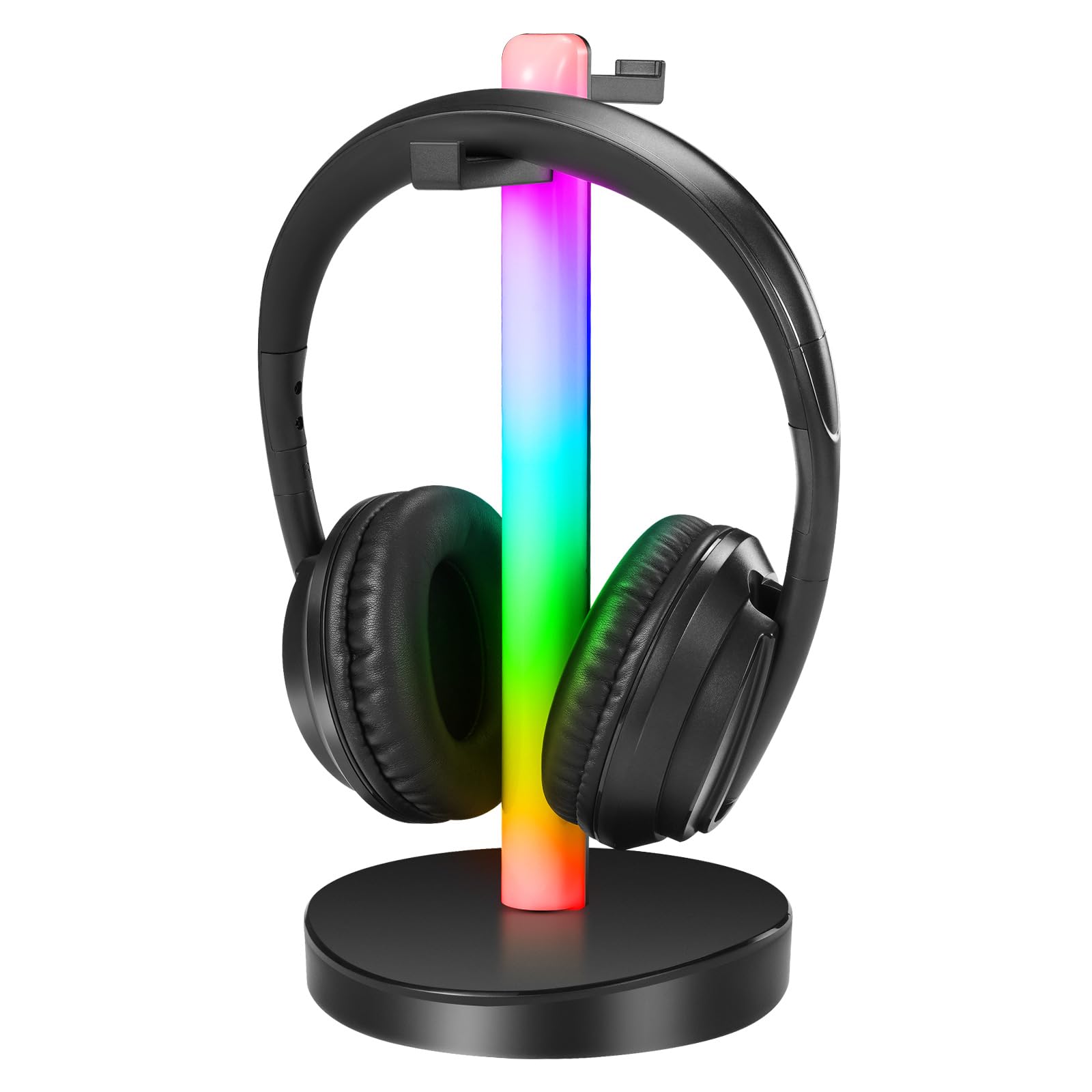 ZANCHIE Wireless Headphones for TV Watching Over Ear with RF Transmitter and RGB Stand Long Range No Delay Plug n Play