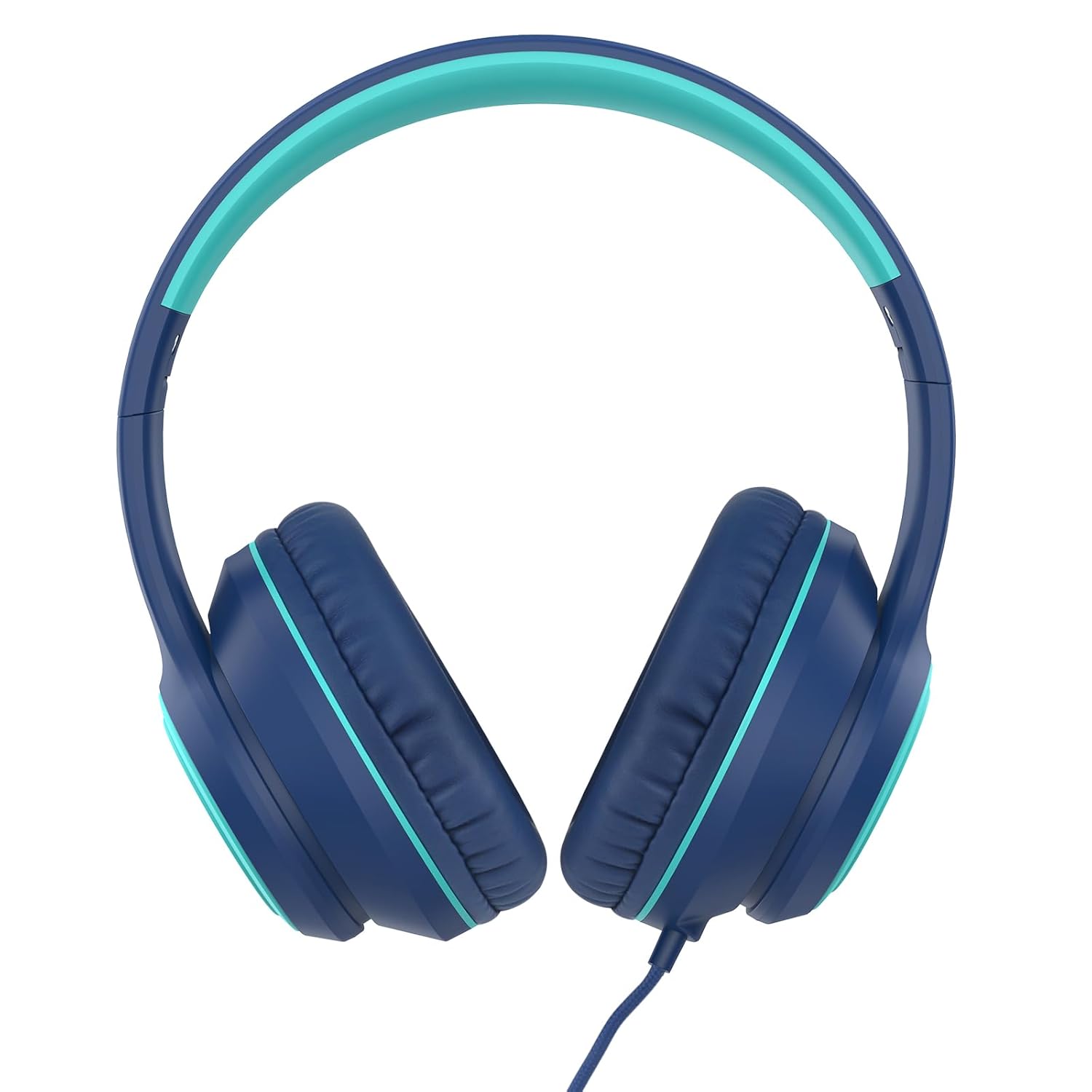 JOMILIN JOMILIN A8 Lightweight Wired Over-Ear Headphones with Microphone Portable Design for Smartphone Tablet and Computer Blue - View 2 of 7
