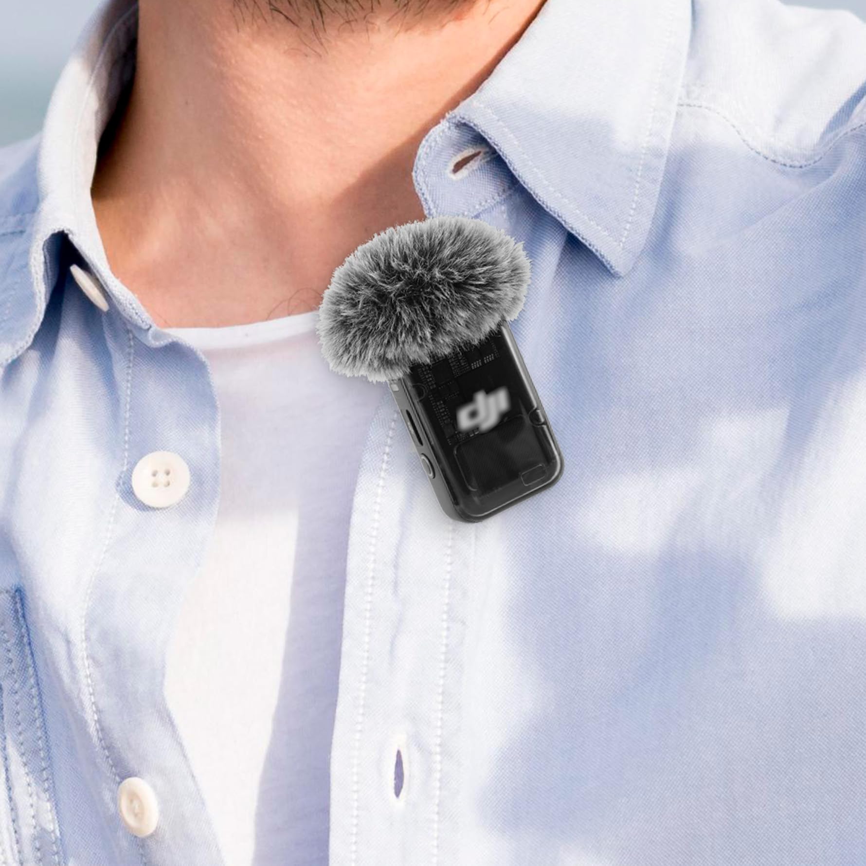 JCMOYUTY JCMOYUTY Windscreen for DJI Mic 2 Transmitter and OSMO Pocket 3 External Microphone Furry Cover 2-Pack Wind Muff Accessory - View 3 of 5