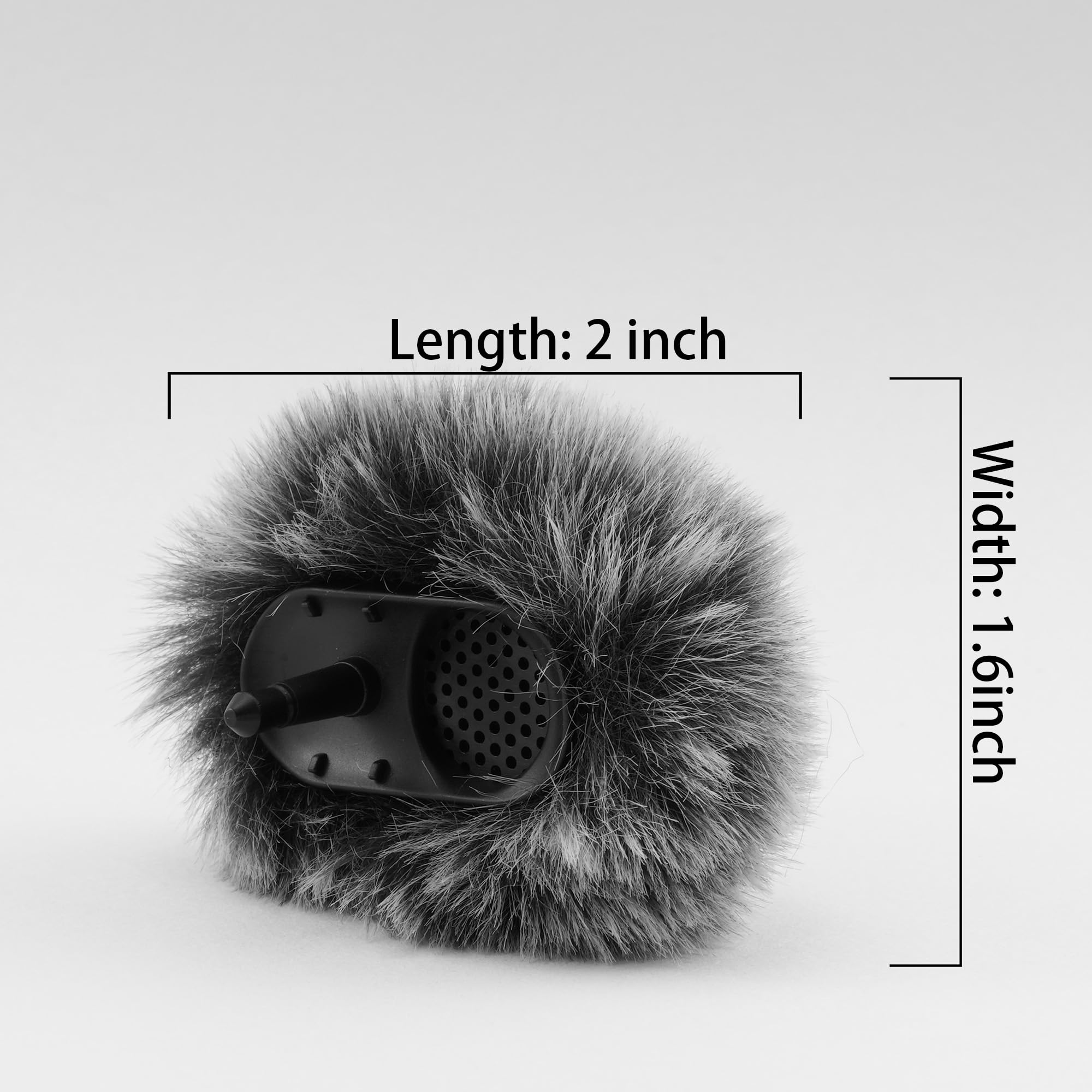 JCMOYUTY JCMOYUTY Windscreen for DJI Mic 2 Transmitter and OSMO Pocket 3 External Microphone Furry Cover 2-Pack Wind Muff Accessory - View 4 of 5