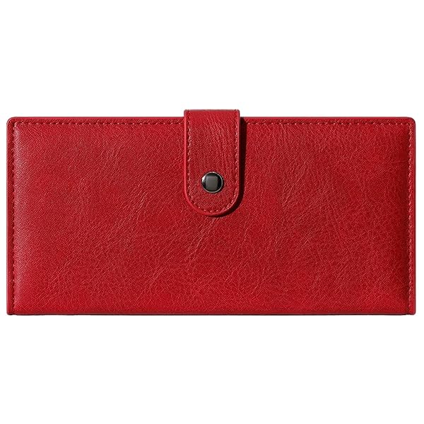 Bakurok Bakurok Slim Soft Leather RFID Blocking Wallet for Women Bifold Long Clutch Credit Card Holder