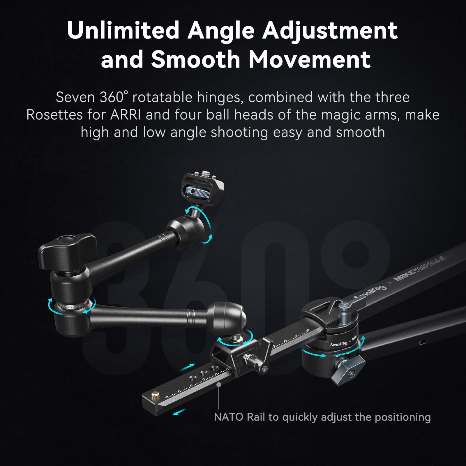 SMALLRIG SmallRig x Mikevisuals Tracking POV Kit Extendable Arm for Couples Photography Tripod Mode Max Load 3kg MD4362 - View 3 of 8