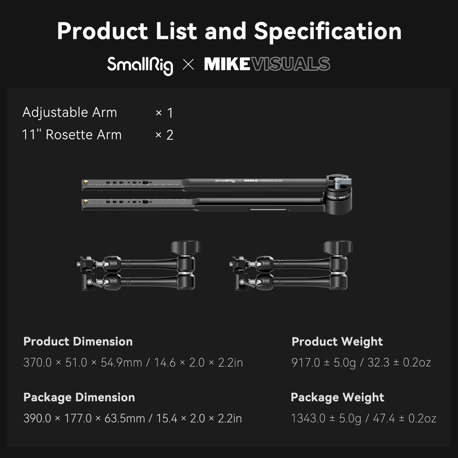 SMALLRIG SmallRig x Mikevisuals Tracking POV Kit Extendable Arm for Couples Photography Tripod Mode Max Load 3kg MD4362 - View 8 of 8