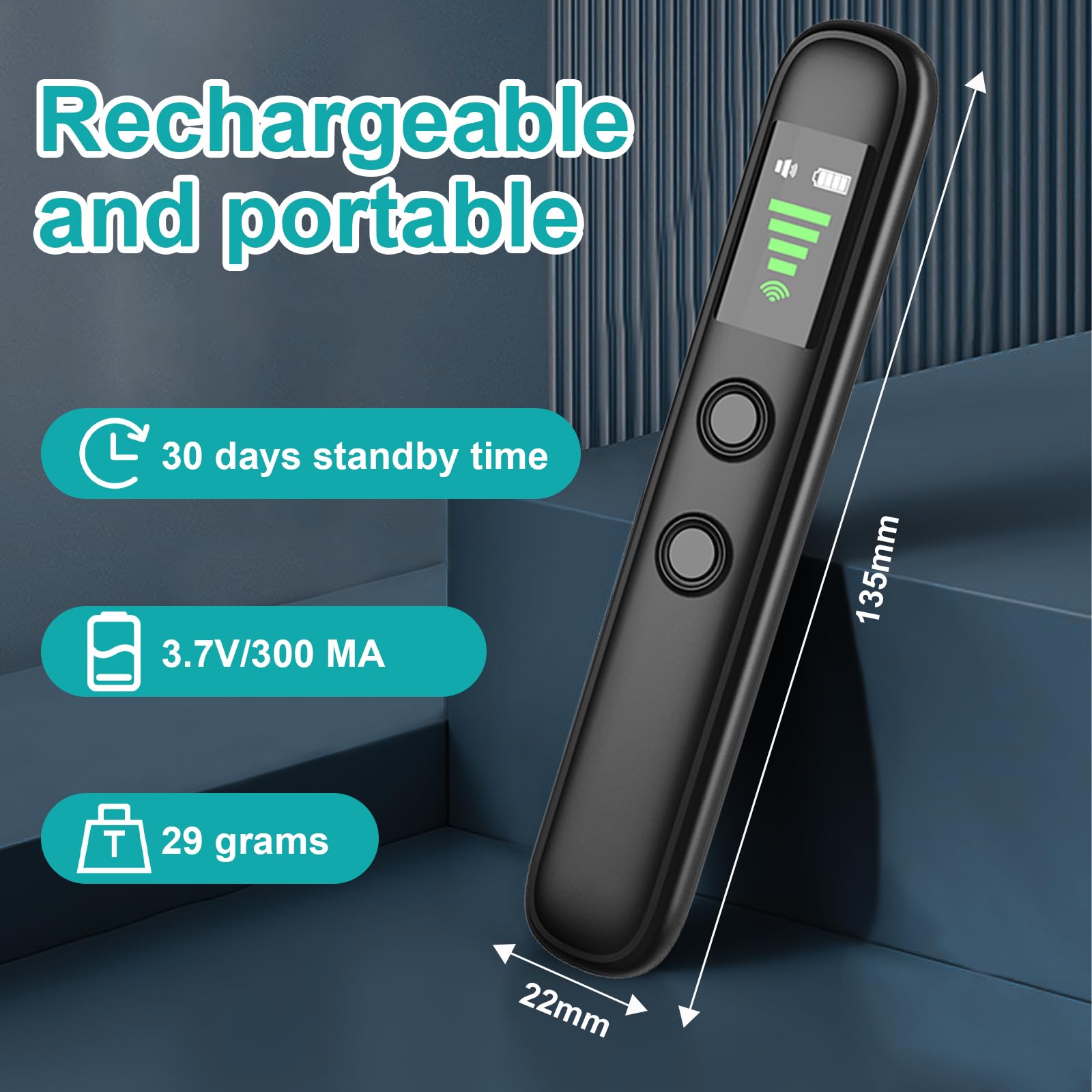 AiLuce Hidden Camera Detectors Portable Anti Eavesdropping Device RF Wireless Signal Scanner GPS Tracker Bug Detector for Home Hotel Office - View 6 of 6