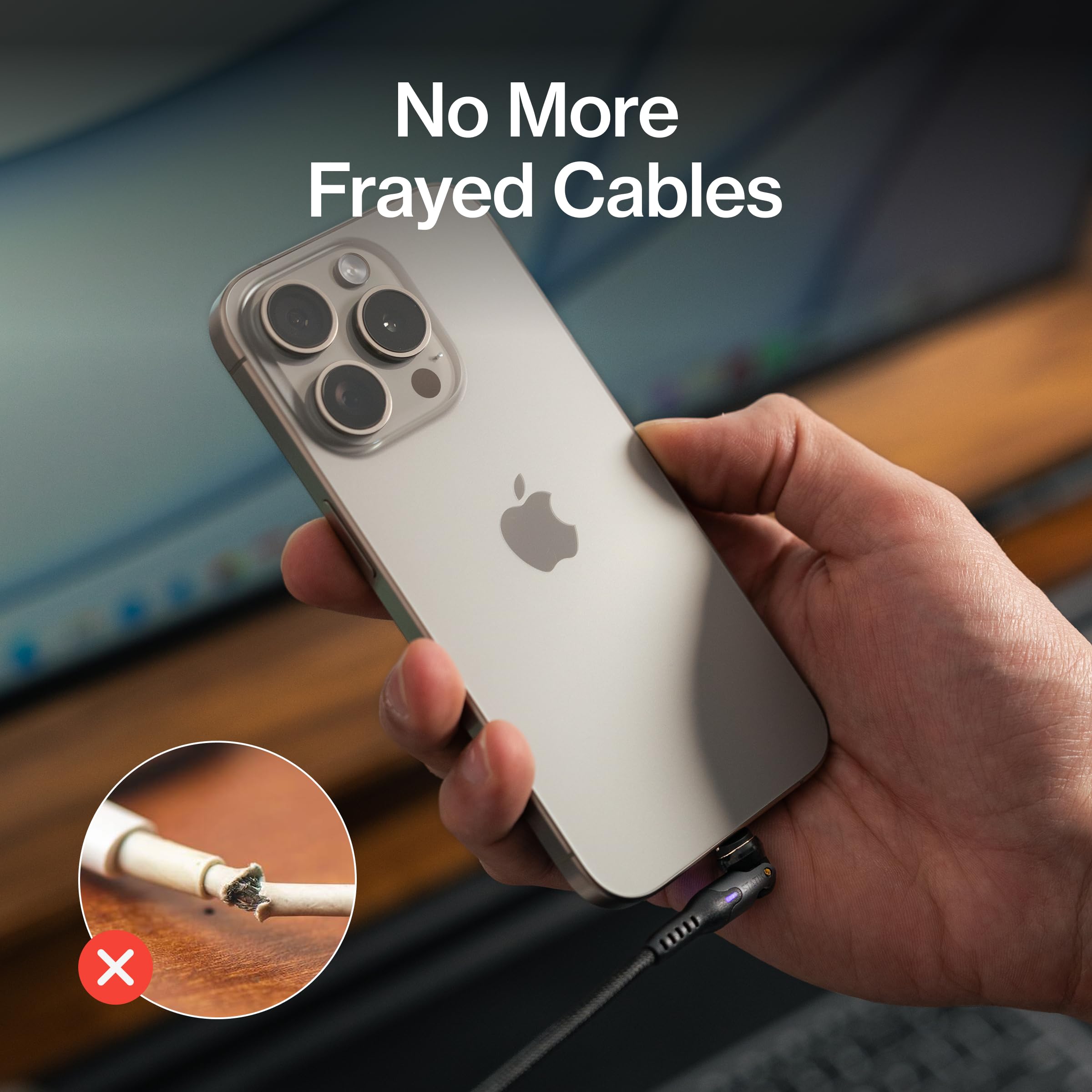 Statik Statik 360 Rotating Magnetic Charging Cable 3 Pack USB C Micro USB USB A 6FT Black Fast Charging Solution for All Devices - View 8 of 9