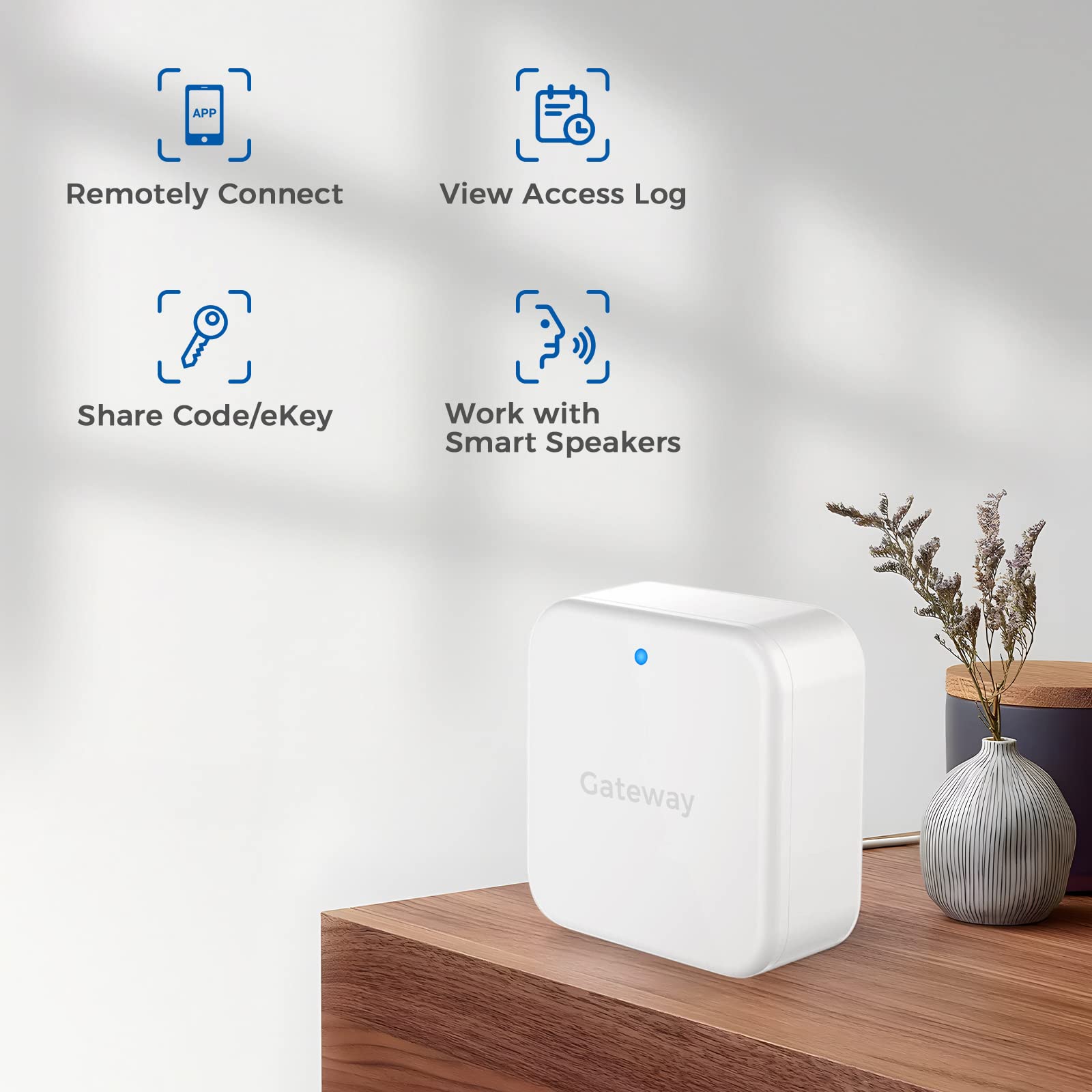 KUCACCI WiFi G2 Gateway for Kucacci H15B T17 Smart Lock Remote Control Hub Compatible with TTLock Google Home Alexa Voice Control - View 2 of 8