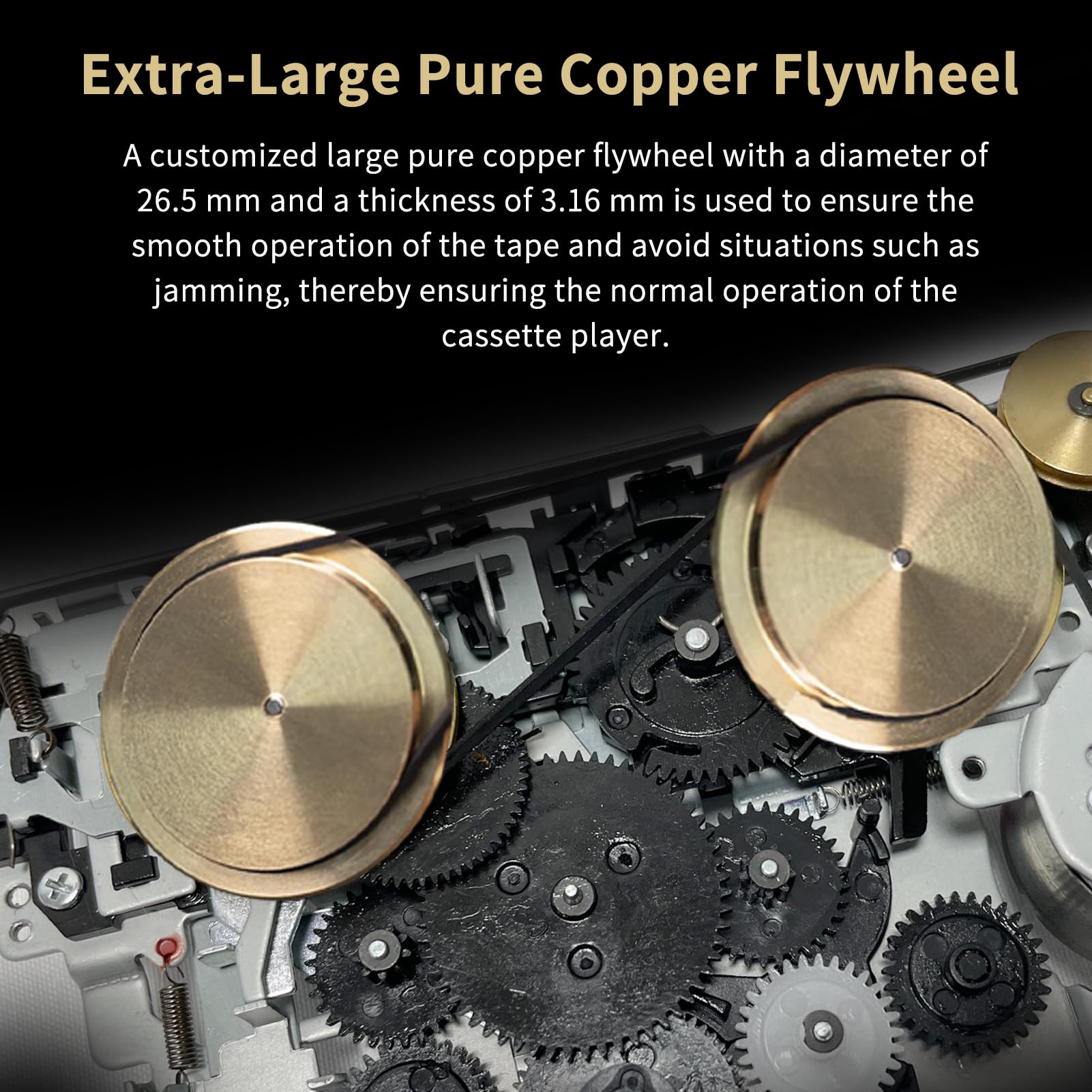 Janryzone Janryzone Cassette Player MP3 Converter with Tape Software Auto Reverse Clear Stereo Built-in Copper Wheel Movement Earphone - View 2 of 9