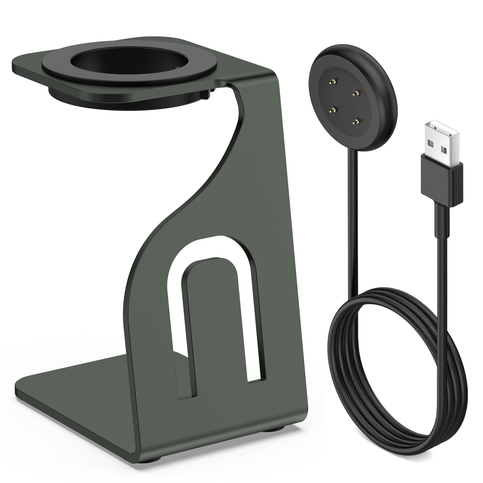 BLIKEJIN Charging Stand and Cable for Google Pixel Watch 2 and Fitbit Ace LTE Replacement Charger Metal Stand