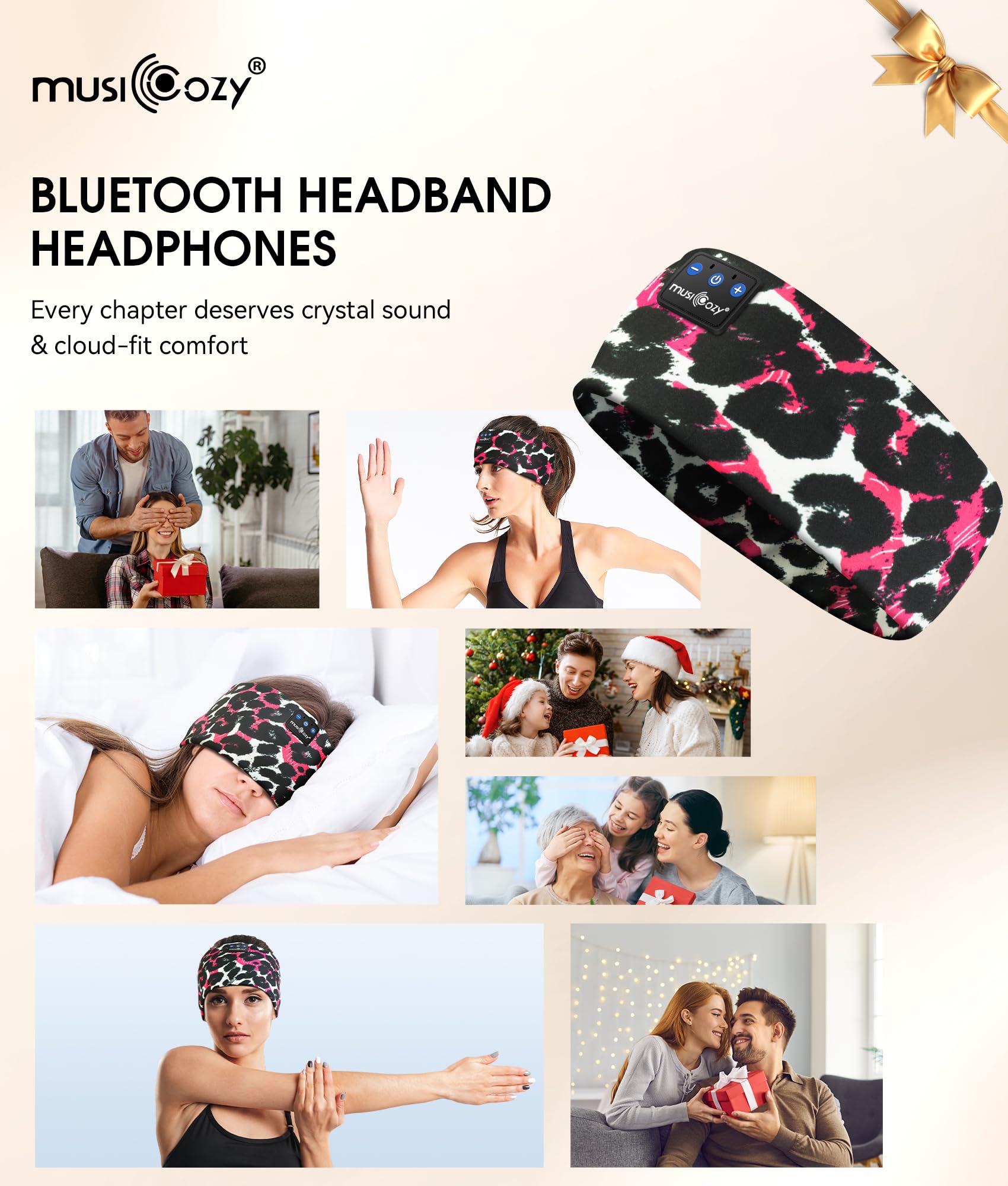 MUSICOZY MUSICOZY Sleep Headphones Bluetooth 54 Wireless Earbuds with HD Stereo Speakers for Running Workout Jogging Yoga Gift - View 8 of 8