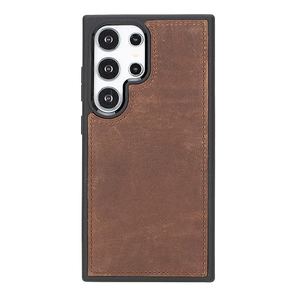 Bayelon Trifold Leather Wallet Case for Samsung Galaxy S24 Ultra with Card Holder and RFID Protection in Dark Brown - View 8 of 11