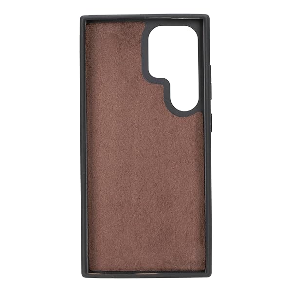 Bayelon Trifold Leather Wallet Case for Samsung Galaxy S24 Ultra with Card Holder and RFID Protection in Dark Brown - View 9 of 11