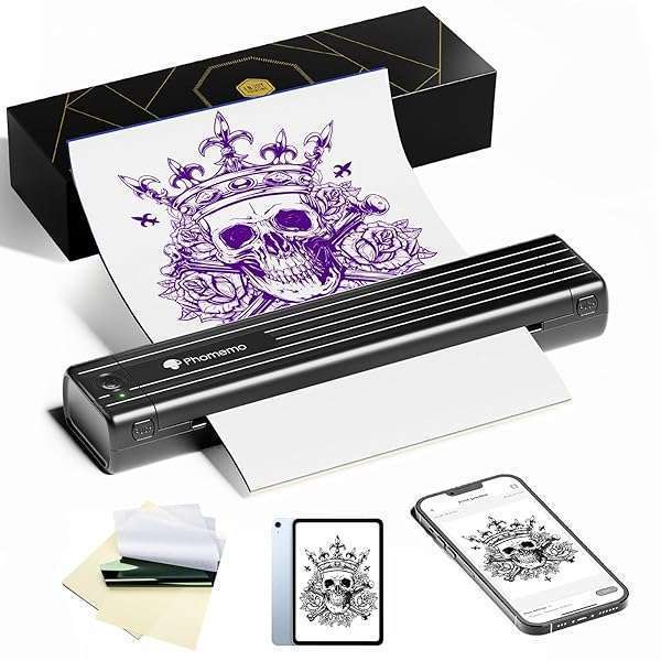 Phomemo Phomemo TP83 Wireless Tattoo Stencil Printer: Upgrade Your Tattoo Game with Bluetooth & 10 Transfer Papers!