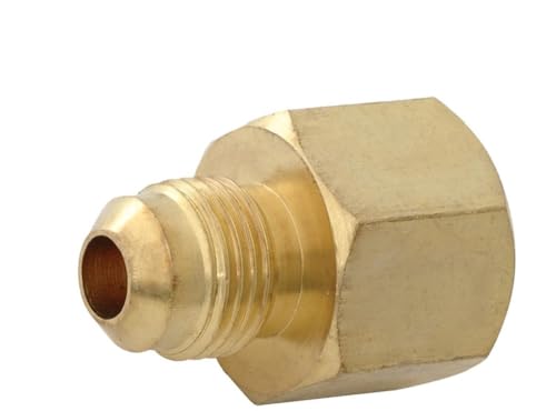 Eastman "Eastman 5/8" OD Flare Gas Fitting Adapter - 1/2" MIP & FIP for Natural Gas & Propane, Zinc Plated Steel, Model 65709B"