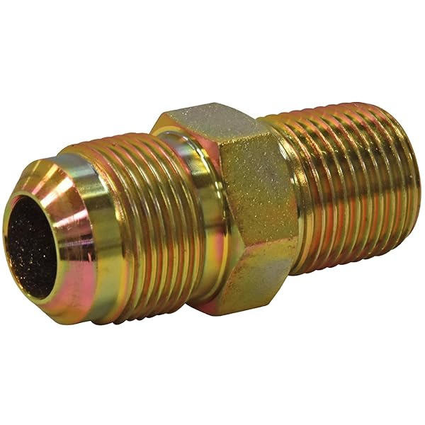 Eastman "Eastman 5/8" OD Flare x 1/2" MIP Gas Fitting Adapter - Zinc Plated Steel for Natural Gas & Propane"