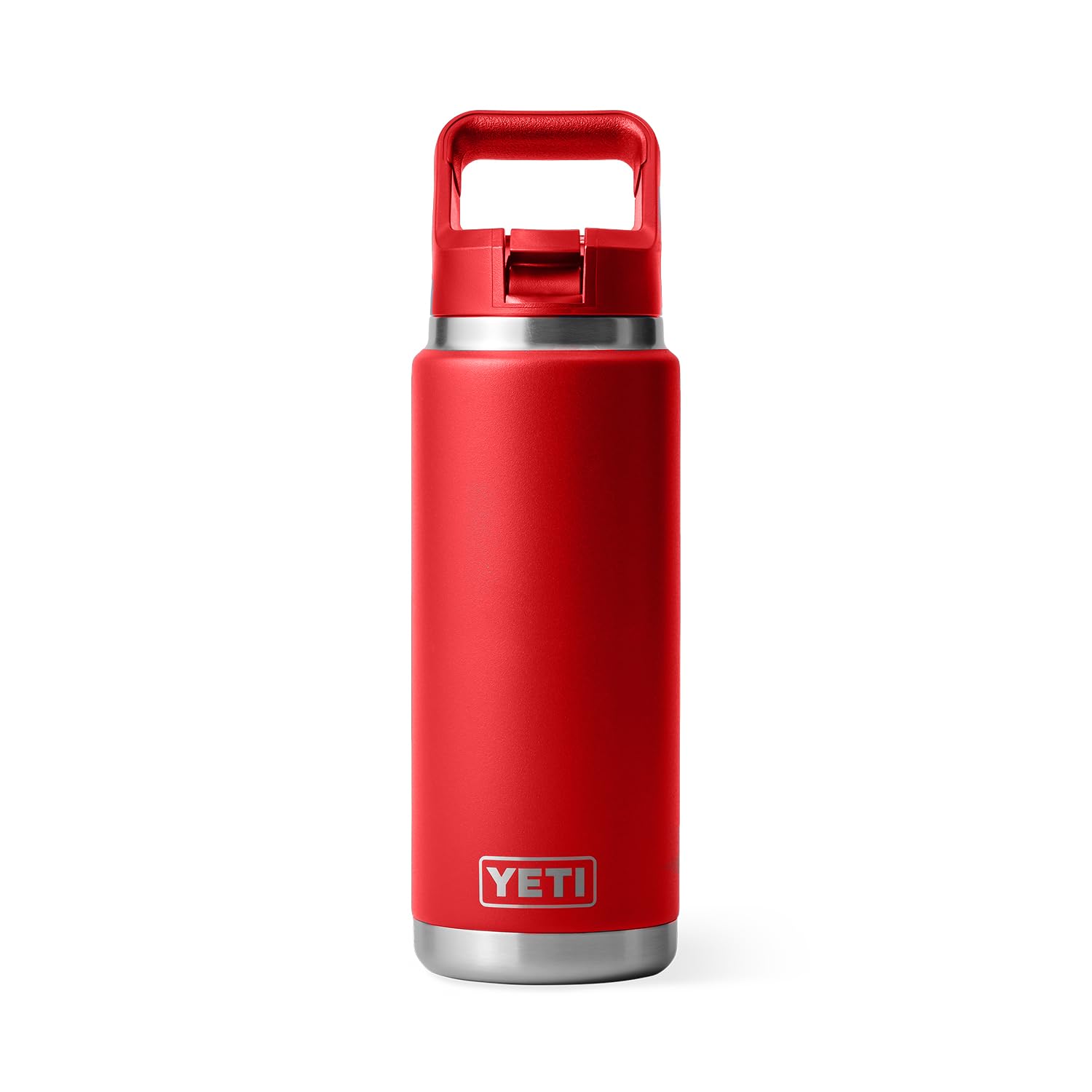 YETI YETI Rambler 26 oz Vacuum Insulated Stainless Steel Bottle with Color Matching Straw Cap in Rescue Red - View 3 of 7